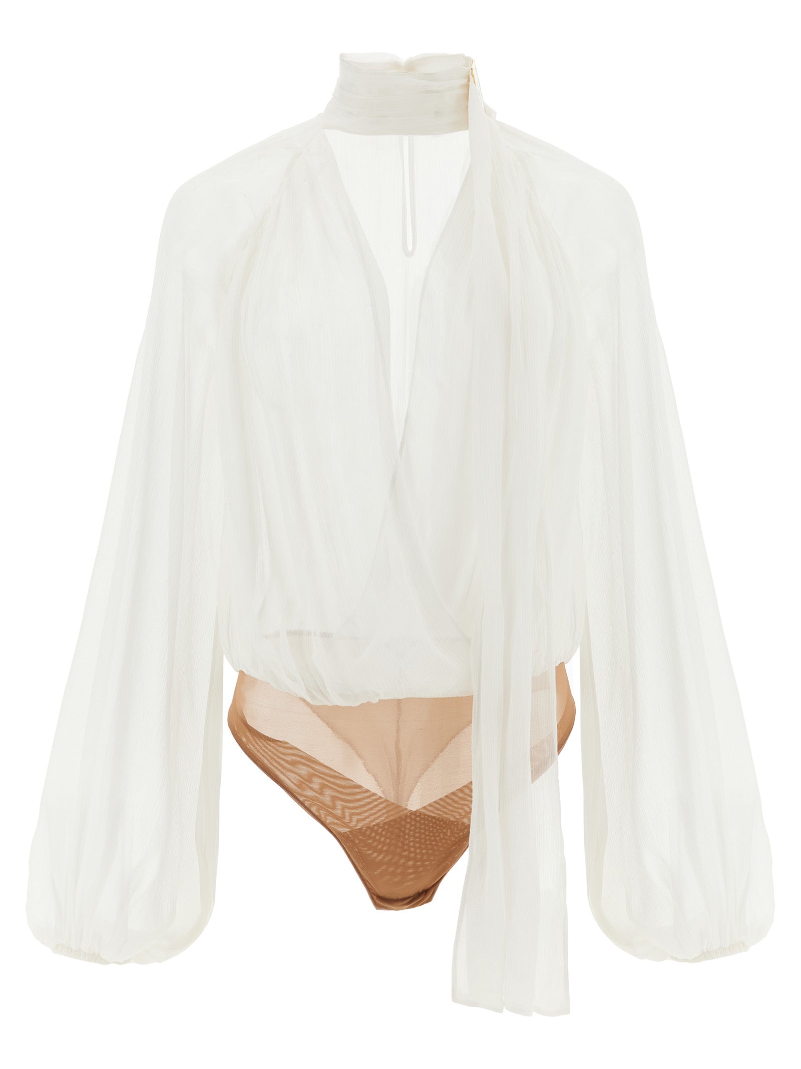 White Viscose Bodysuit