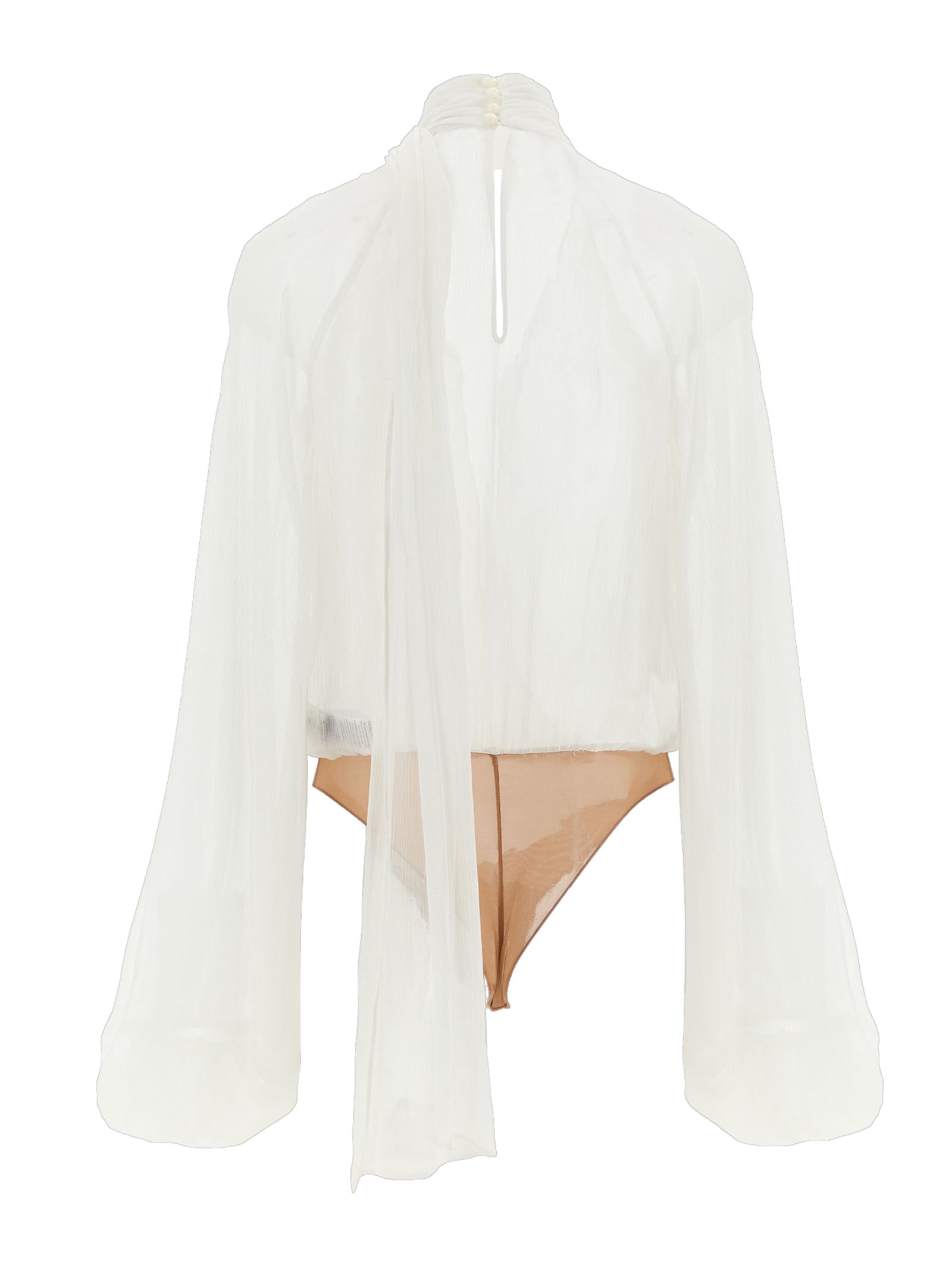 White Viscose Bodysuit