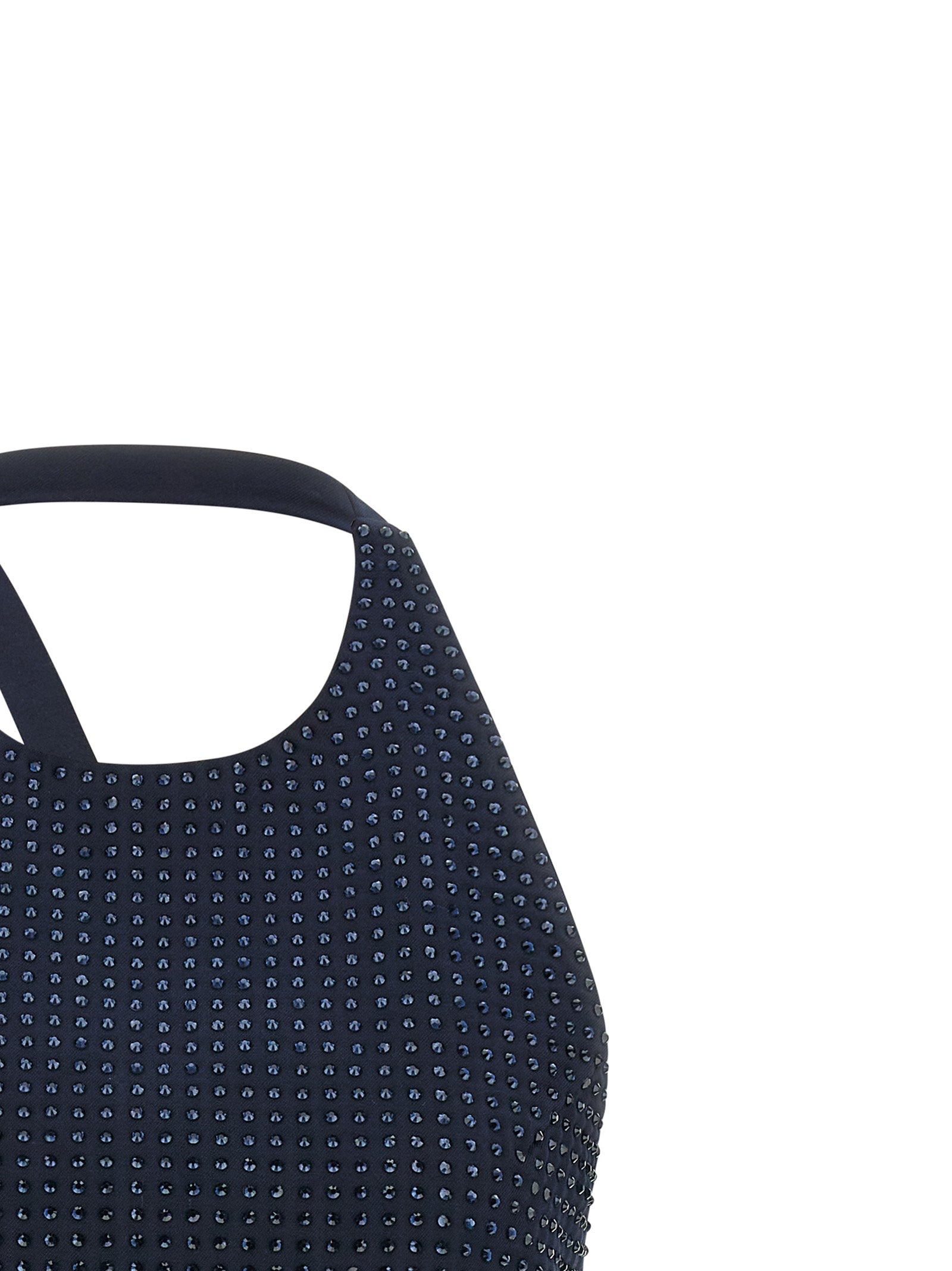 Blue Polyester Tank Tops