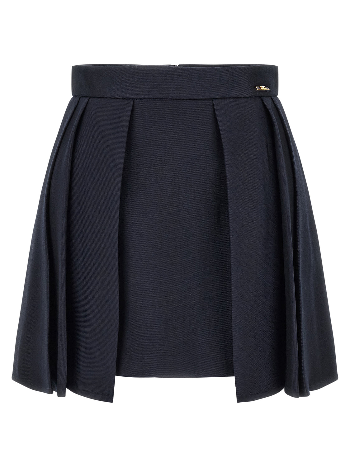 Blue Virgin Wool Long Skirt