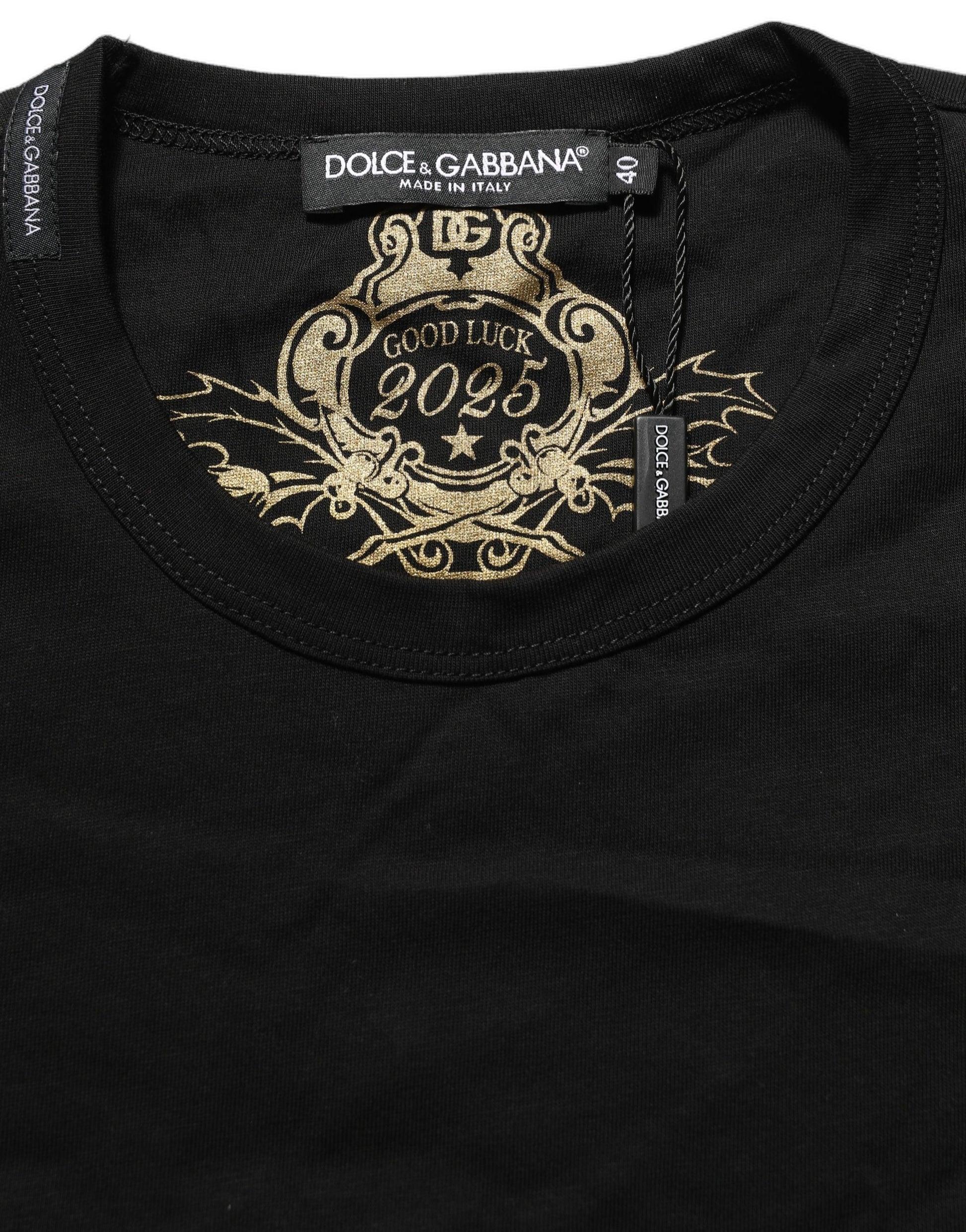 Black Cotton Crew Neck Short Sleeves T-shirt