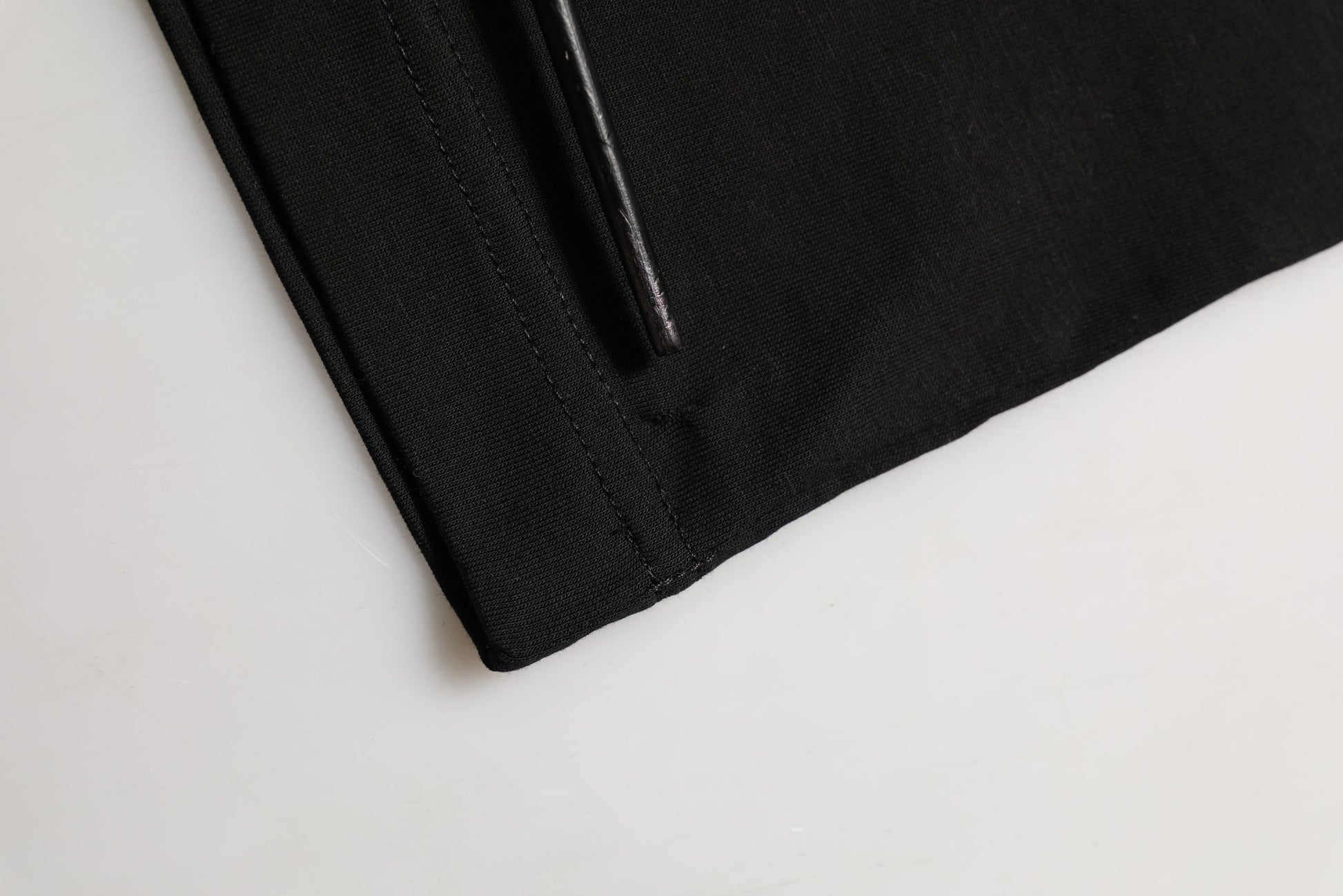 Black Cotton Crew Neck Short Sleeves T-shirt