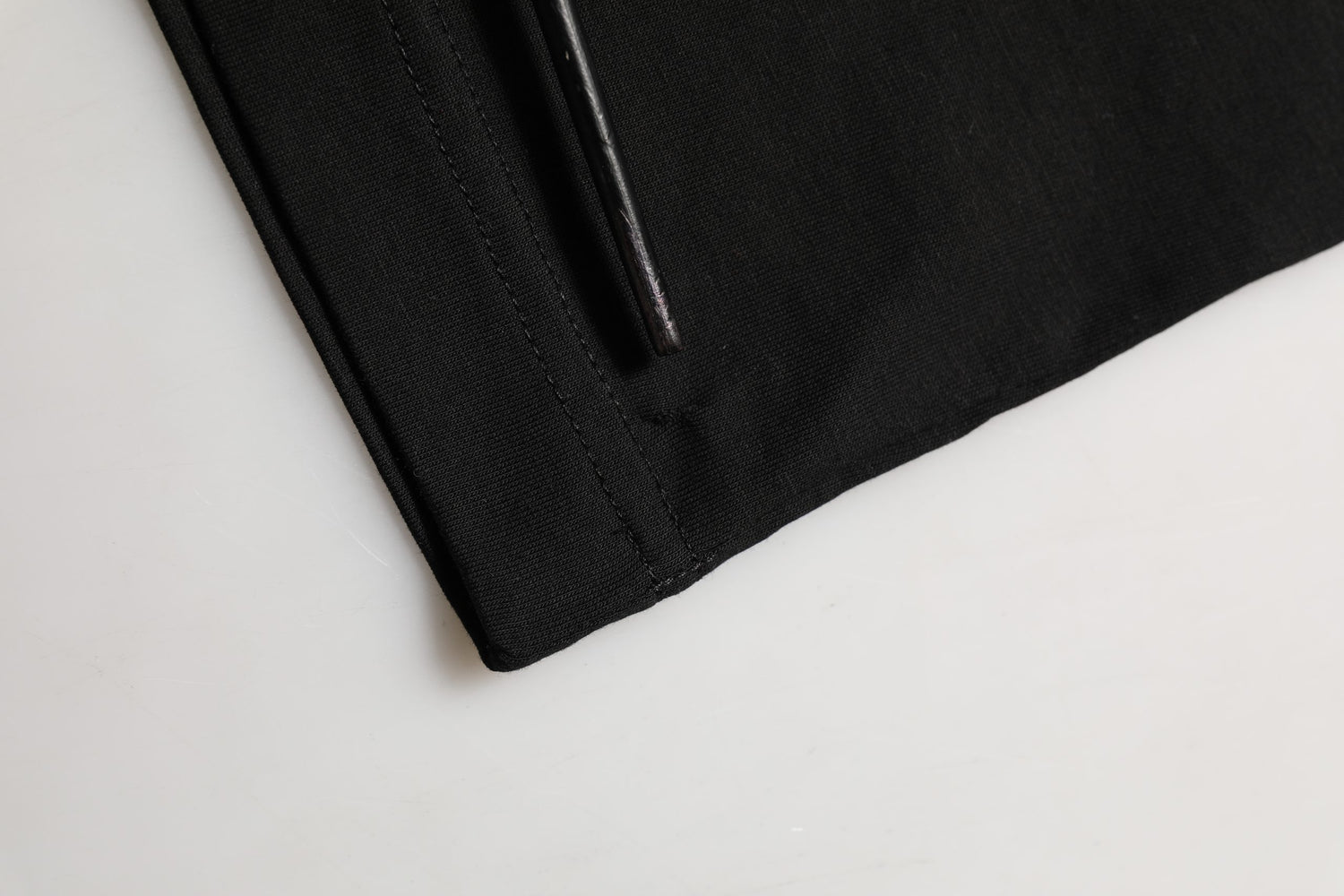 Black Cotton Crew Neck Short Sleeves T-shirt