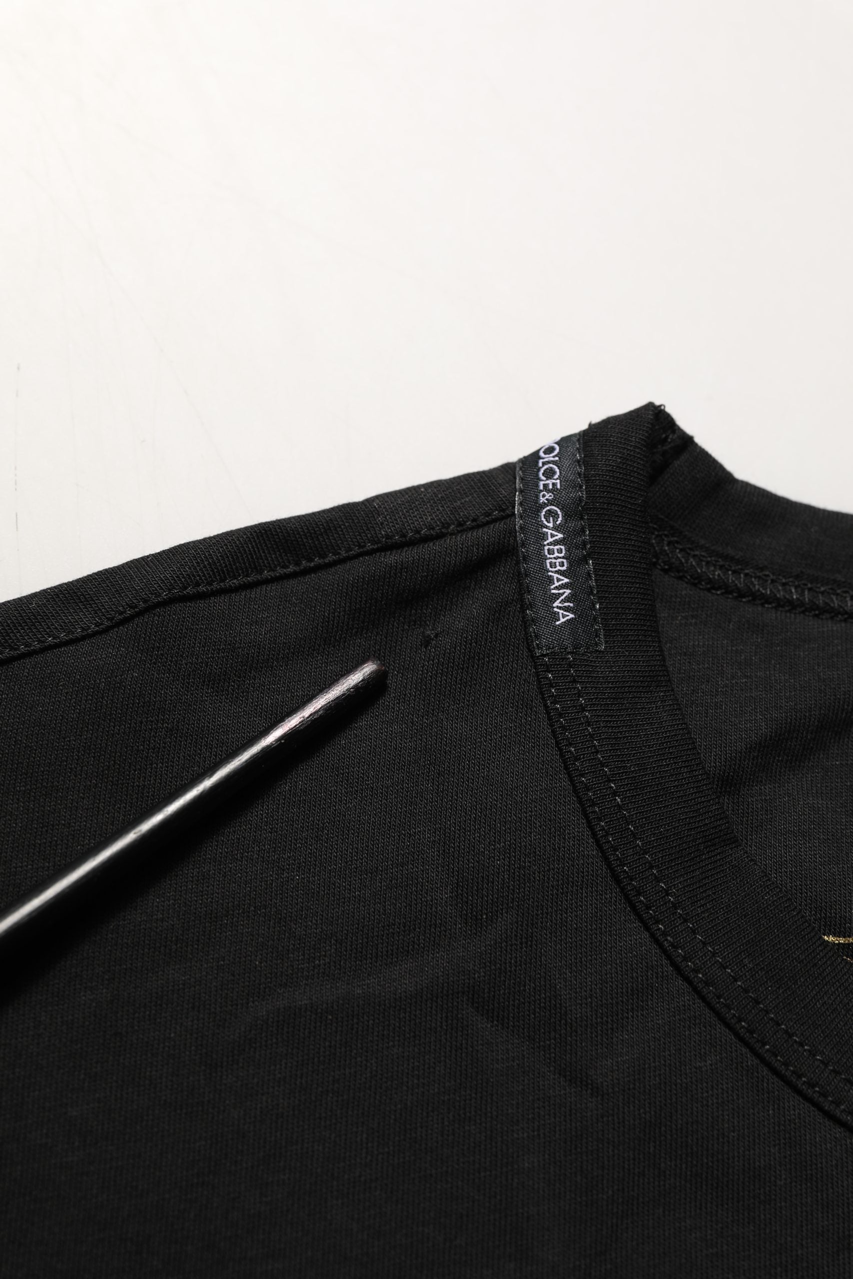 Black Cotton Crew Neck Short Sleeve T-shirt