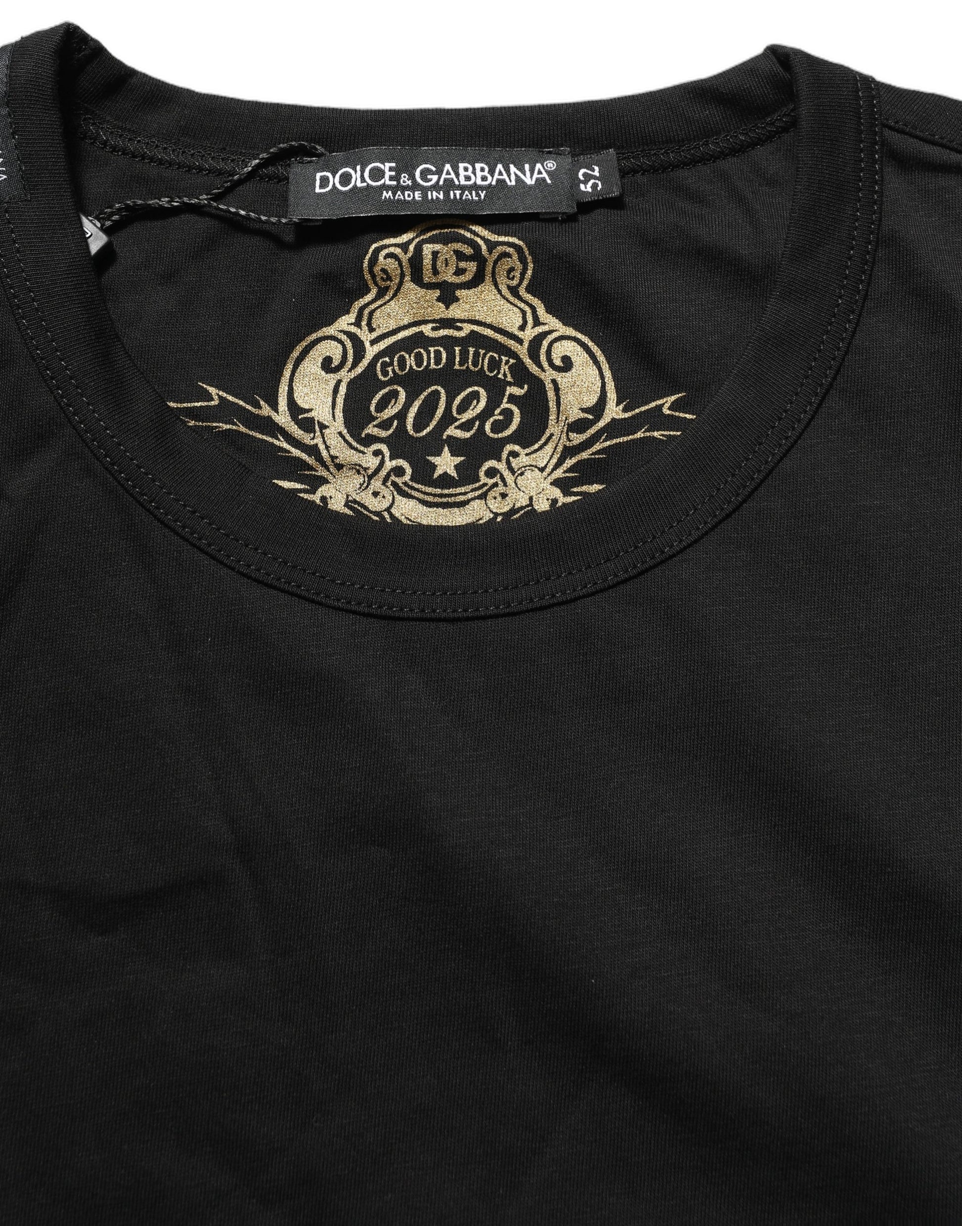 Black Cotton Crew Neck Short Sleeve T-shirt
