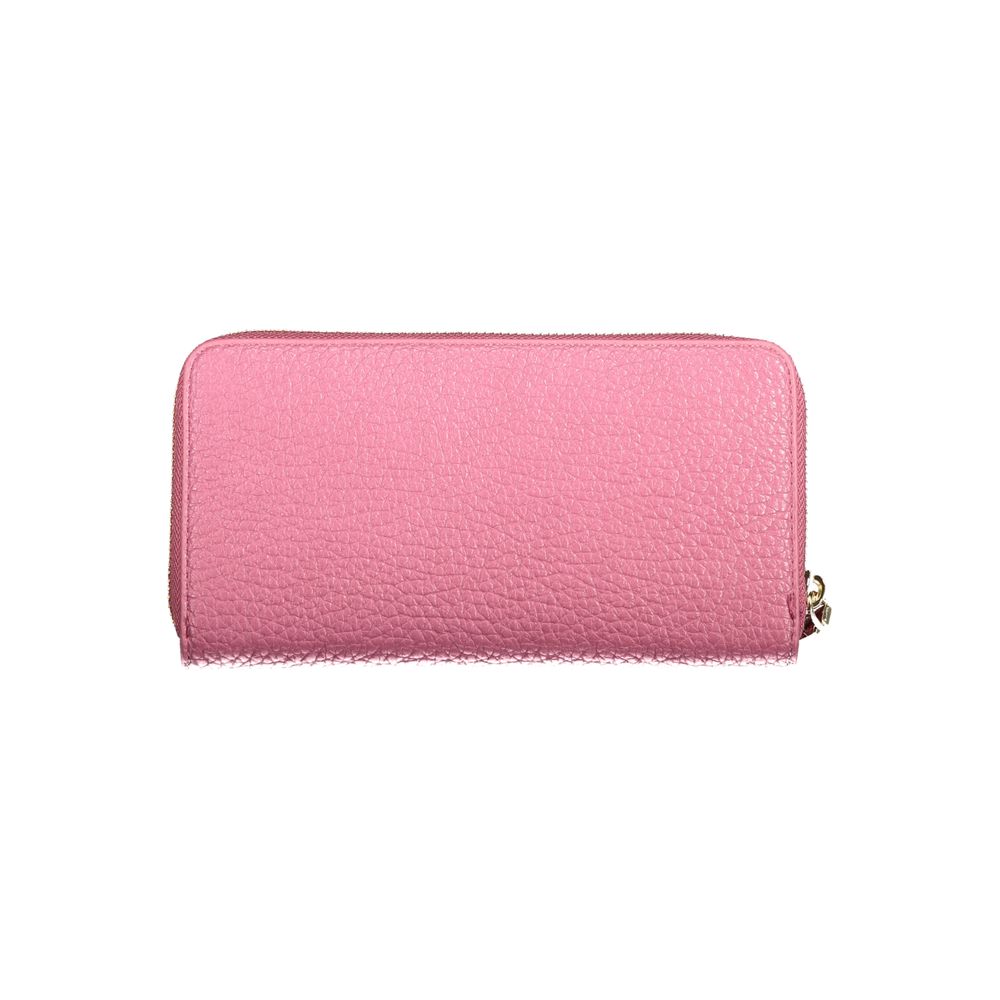 Pink Polyurethane Women's Wallet