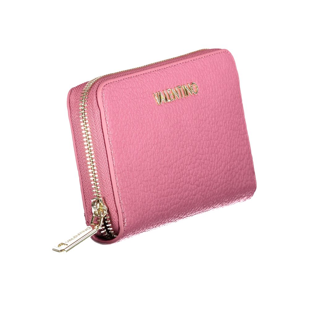 Pink Polyurethane Women's Wallet