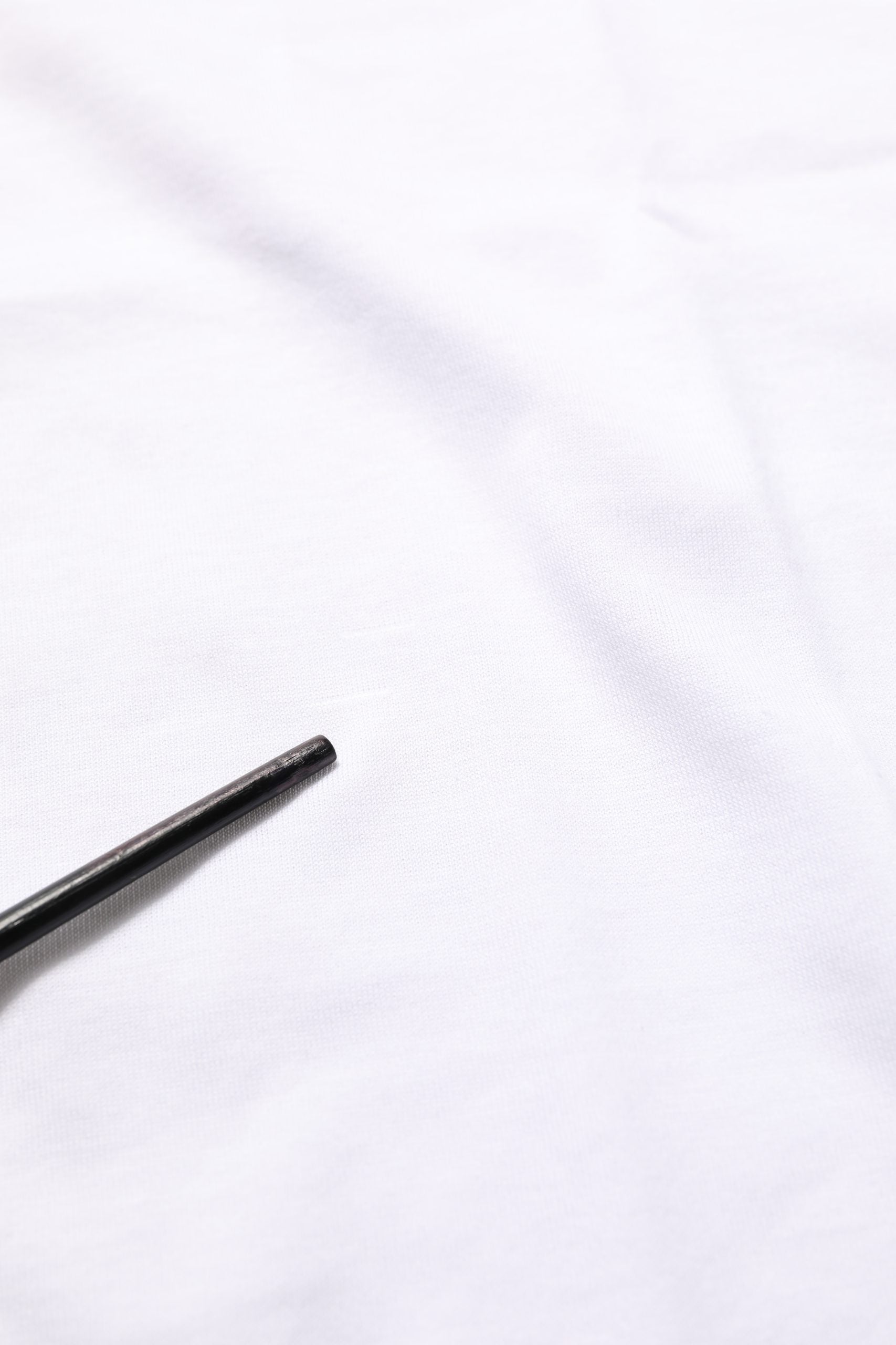 White Cotton Crew Neck Short Sleeves T-shirt