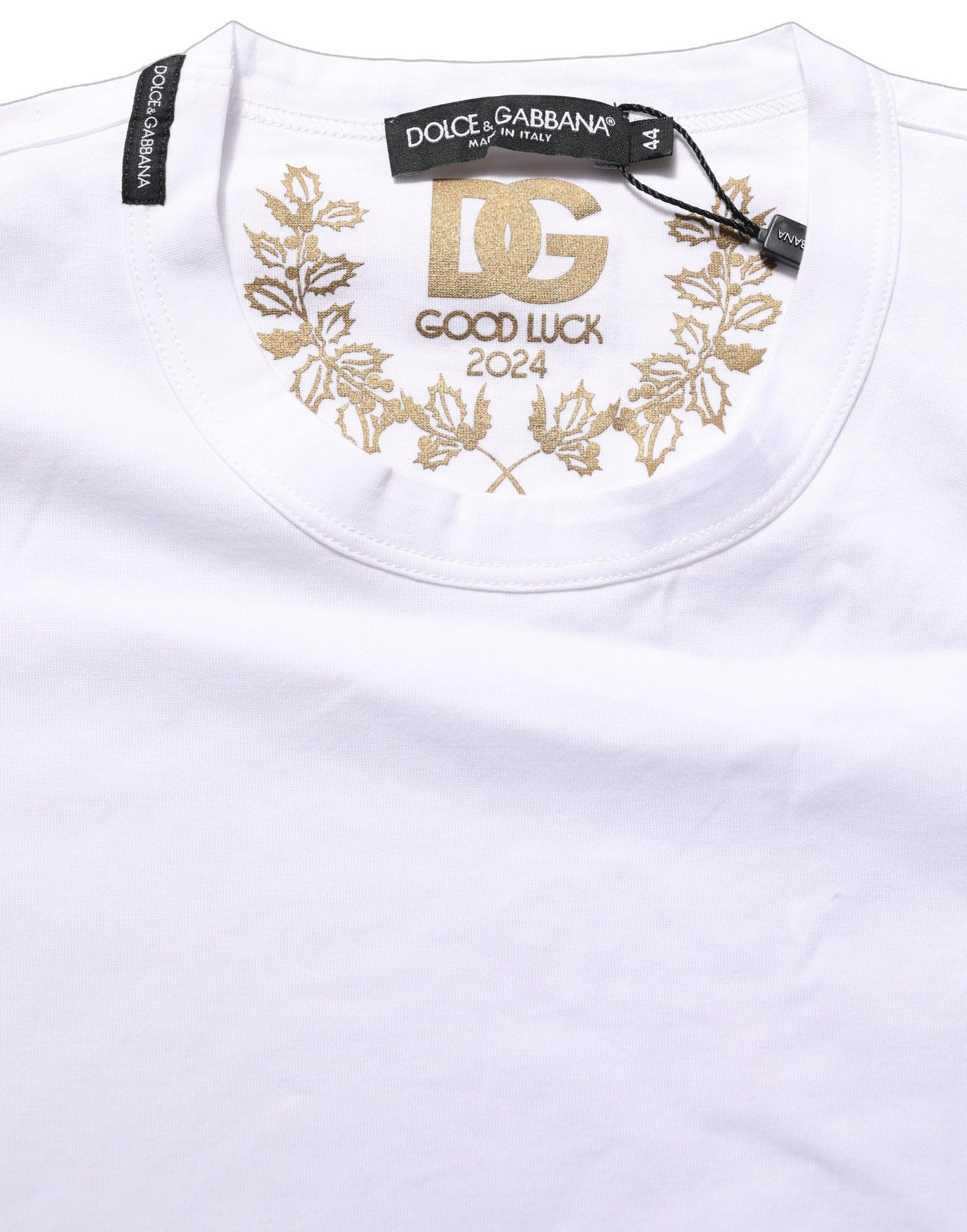 White Cotton Crew Neck Short Sleeves T-shirt