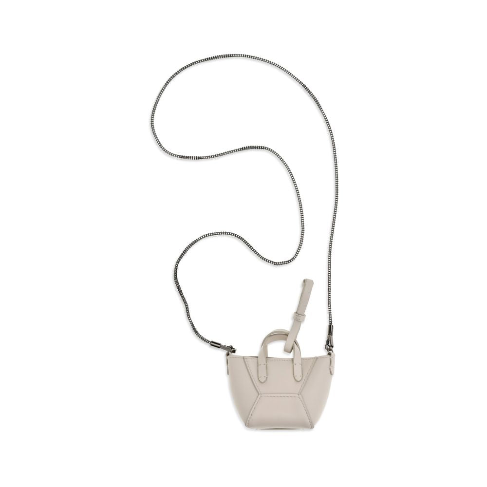 Beige Calf Leather Bos Taurus Shoulder Bag