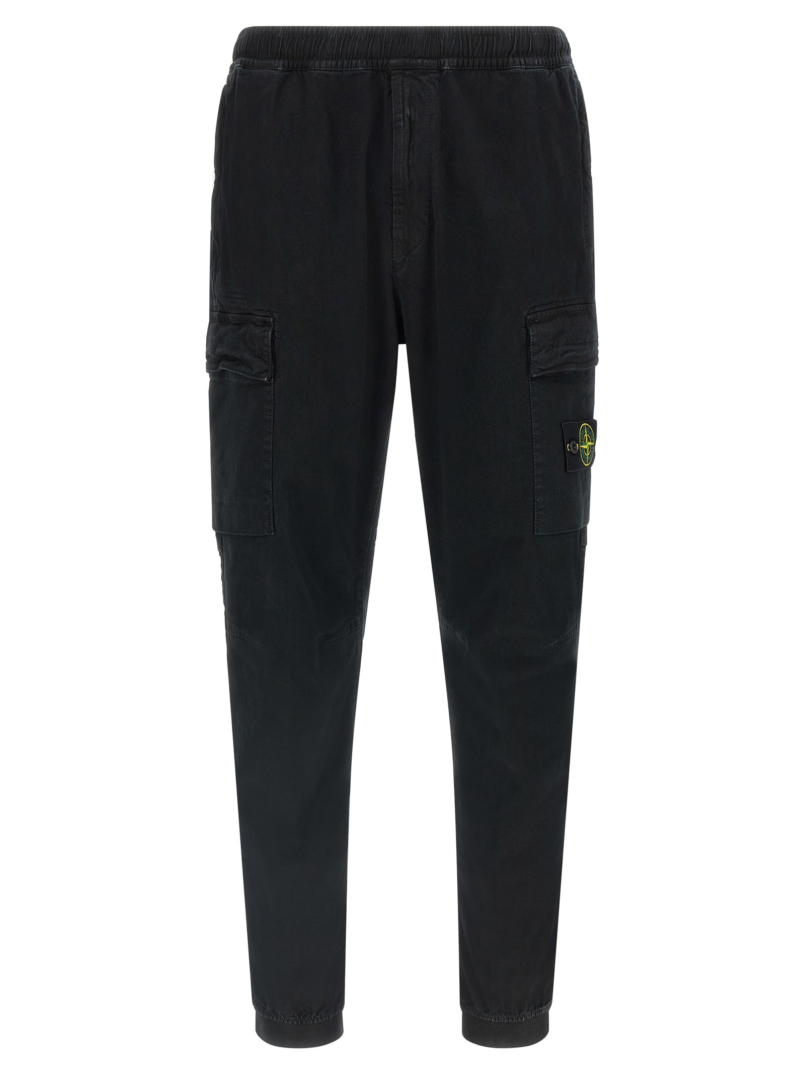 Black Cotton Cargo Pants