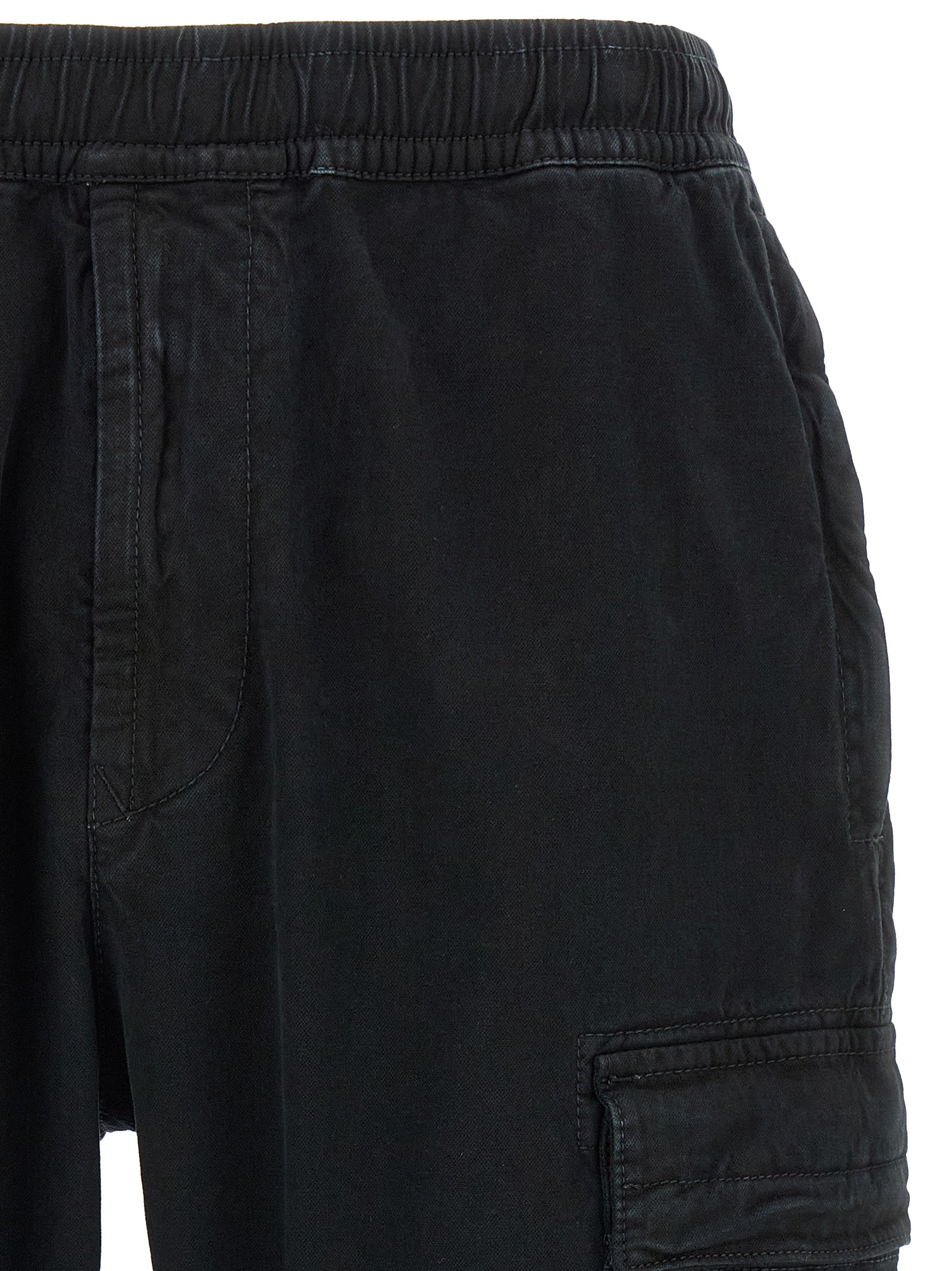 Black Cotton Cargo Pants