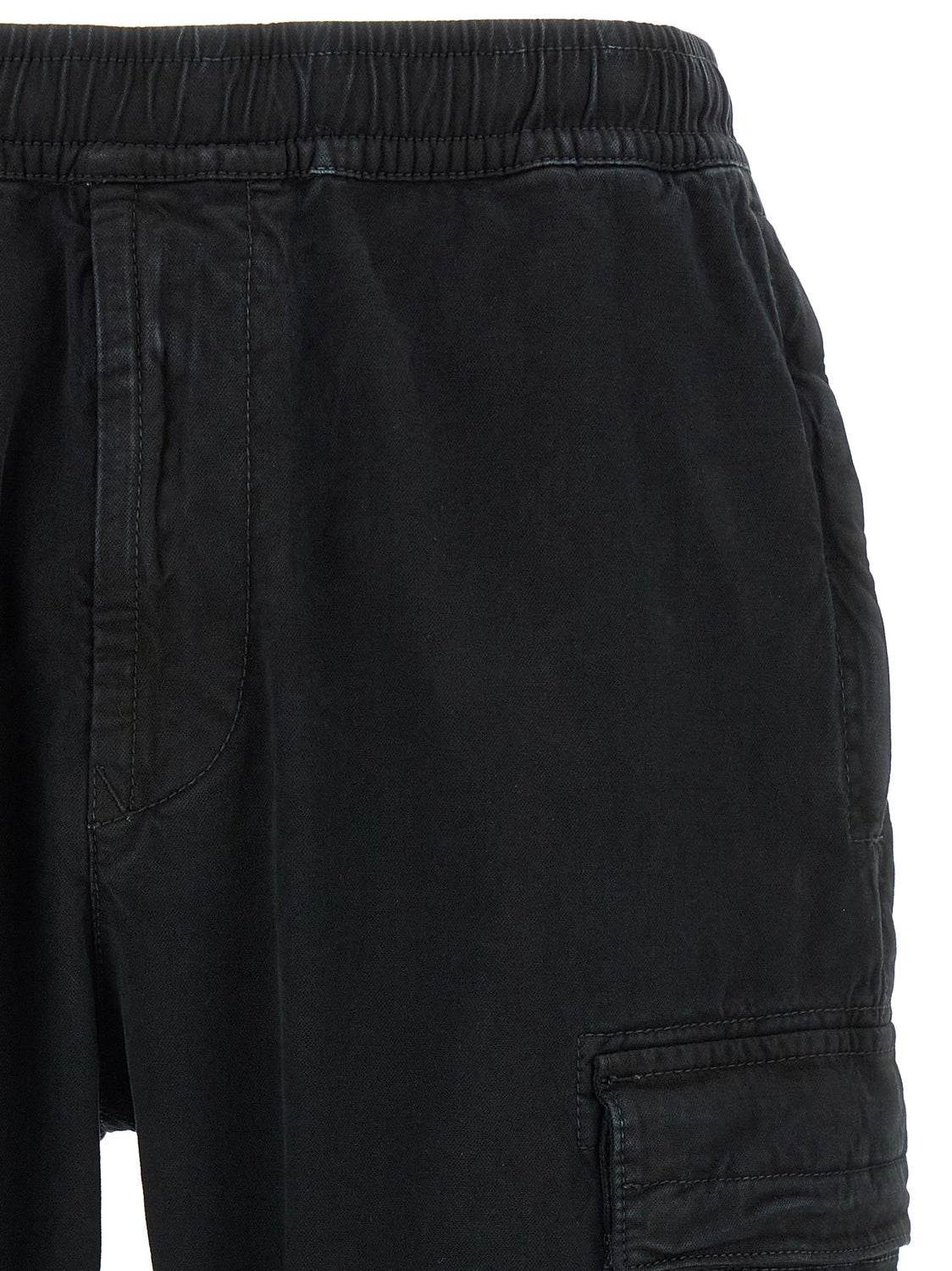 Black Cotton Cargo Pants