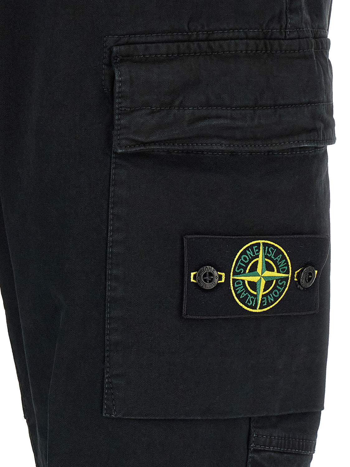 Black Cotton Cargo Pants