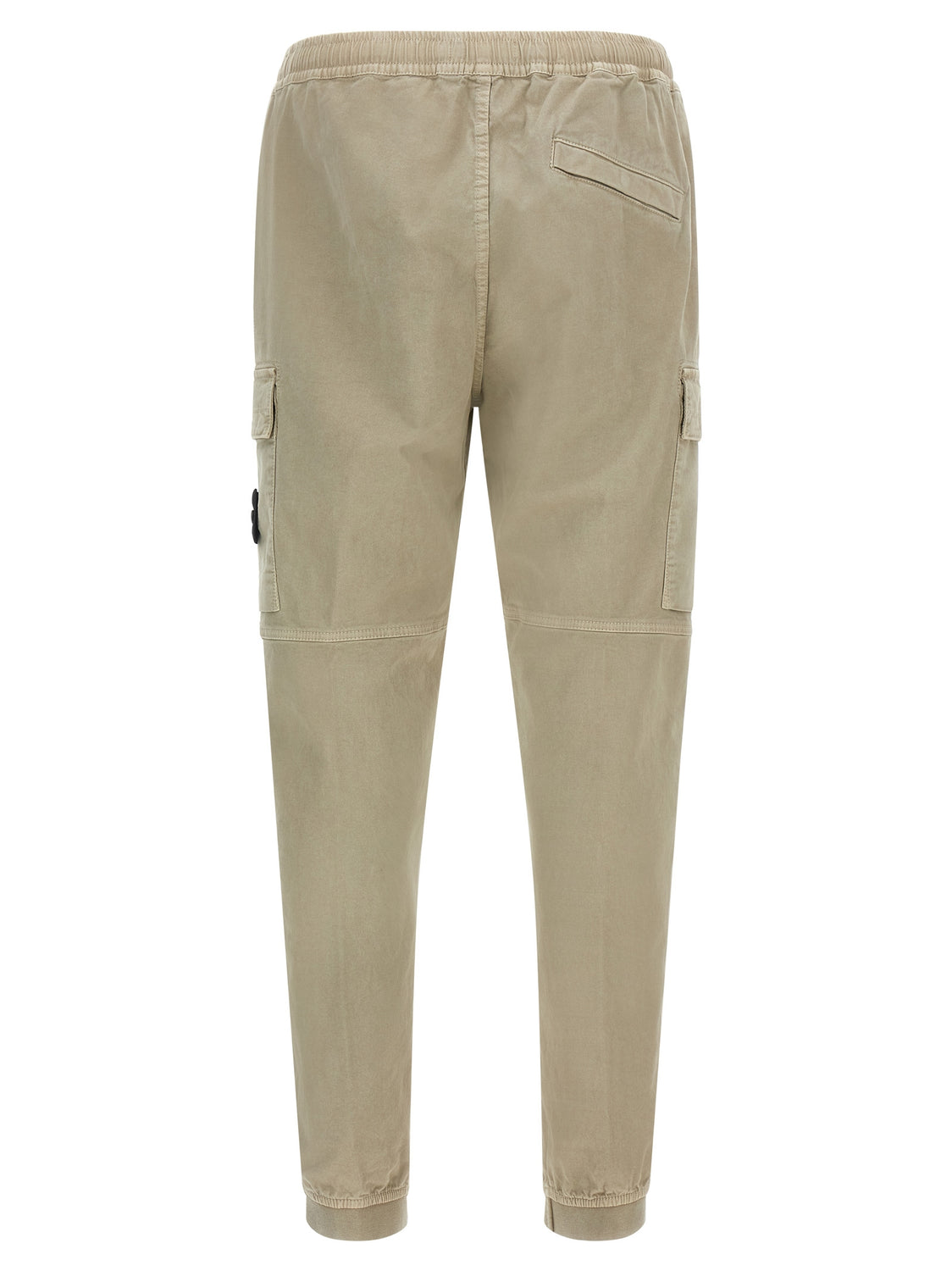 Beige Cotton Cargo Pants