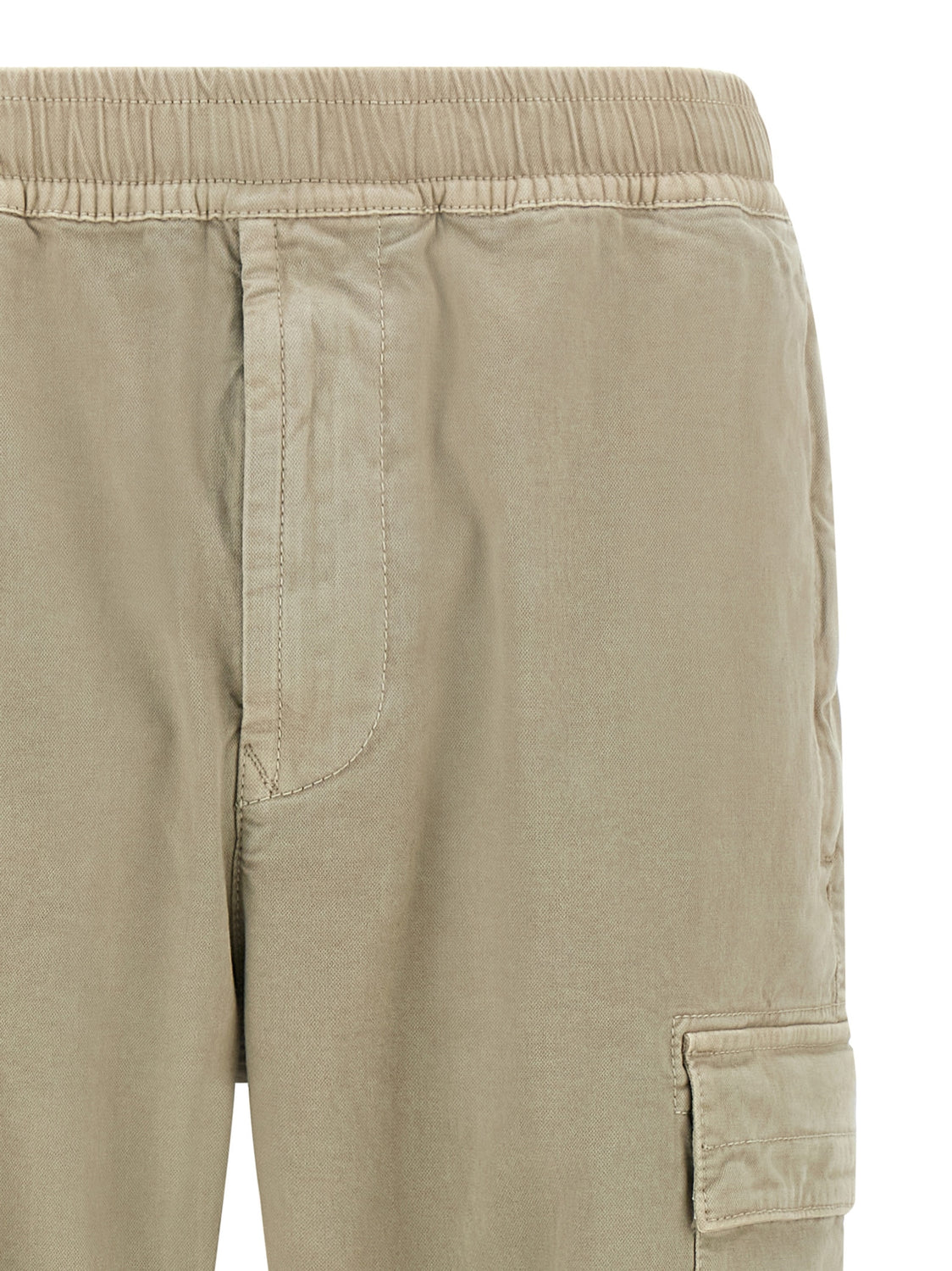 Beige Cotton Cargo Pants