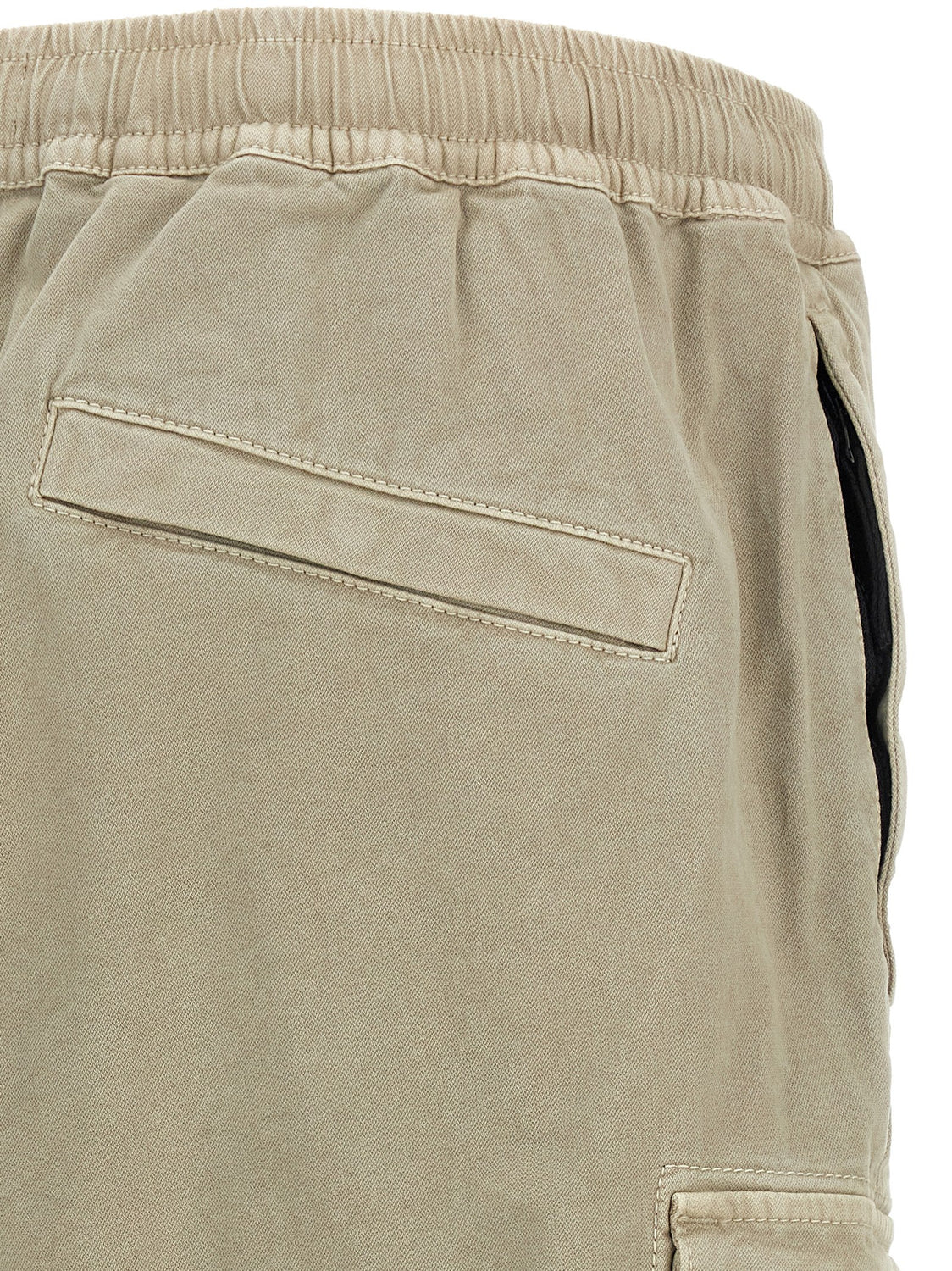 Beige Cotton Cargo Pants