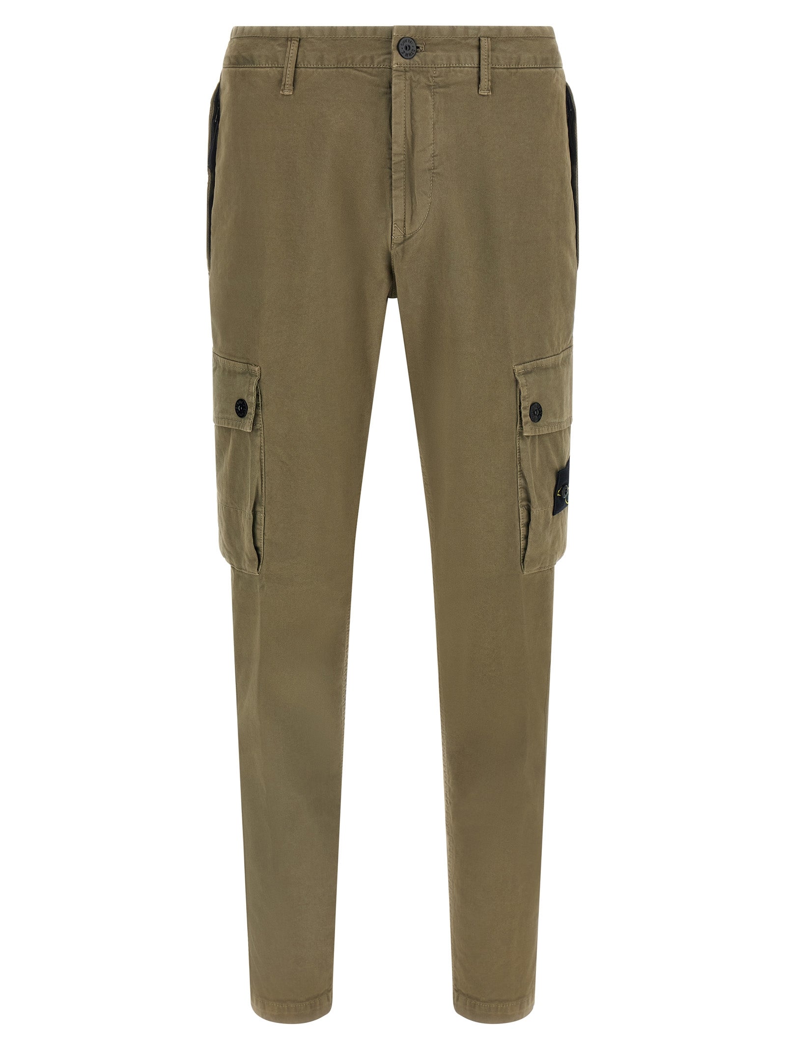 Bicolor Cotton Cargo Pants