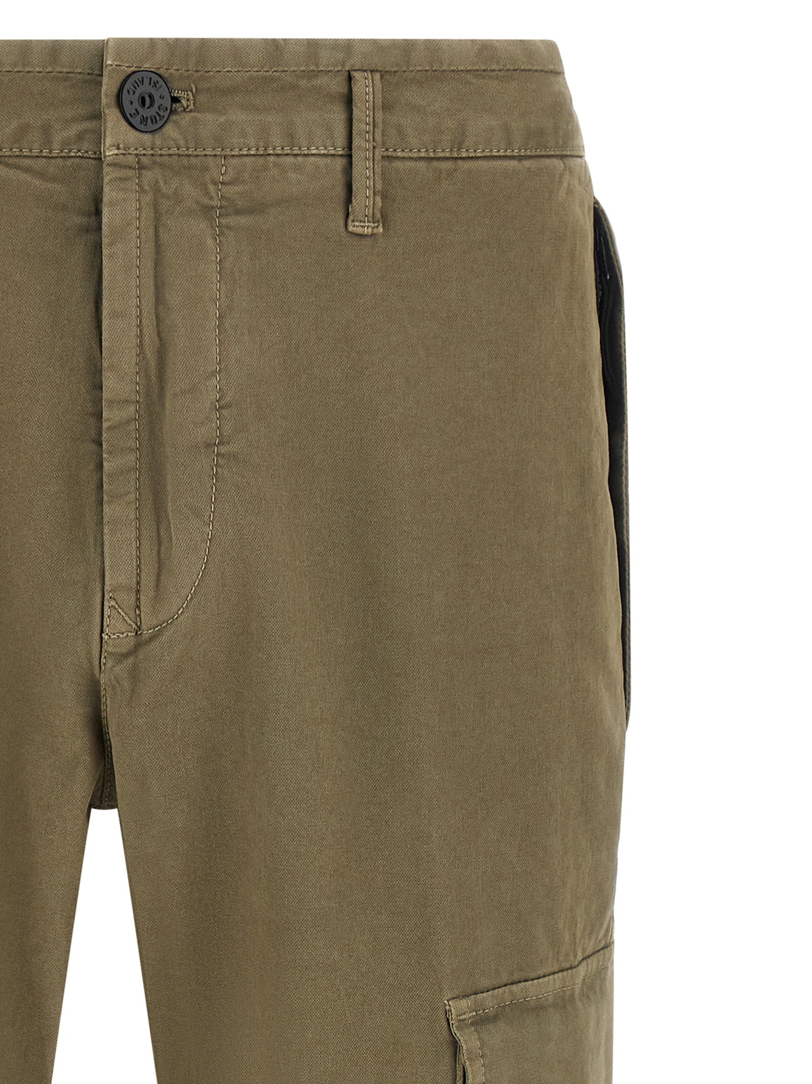 Bicolor Cotton Cargo Pants