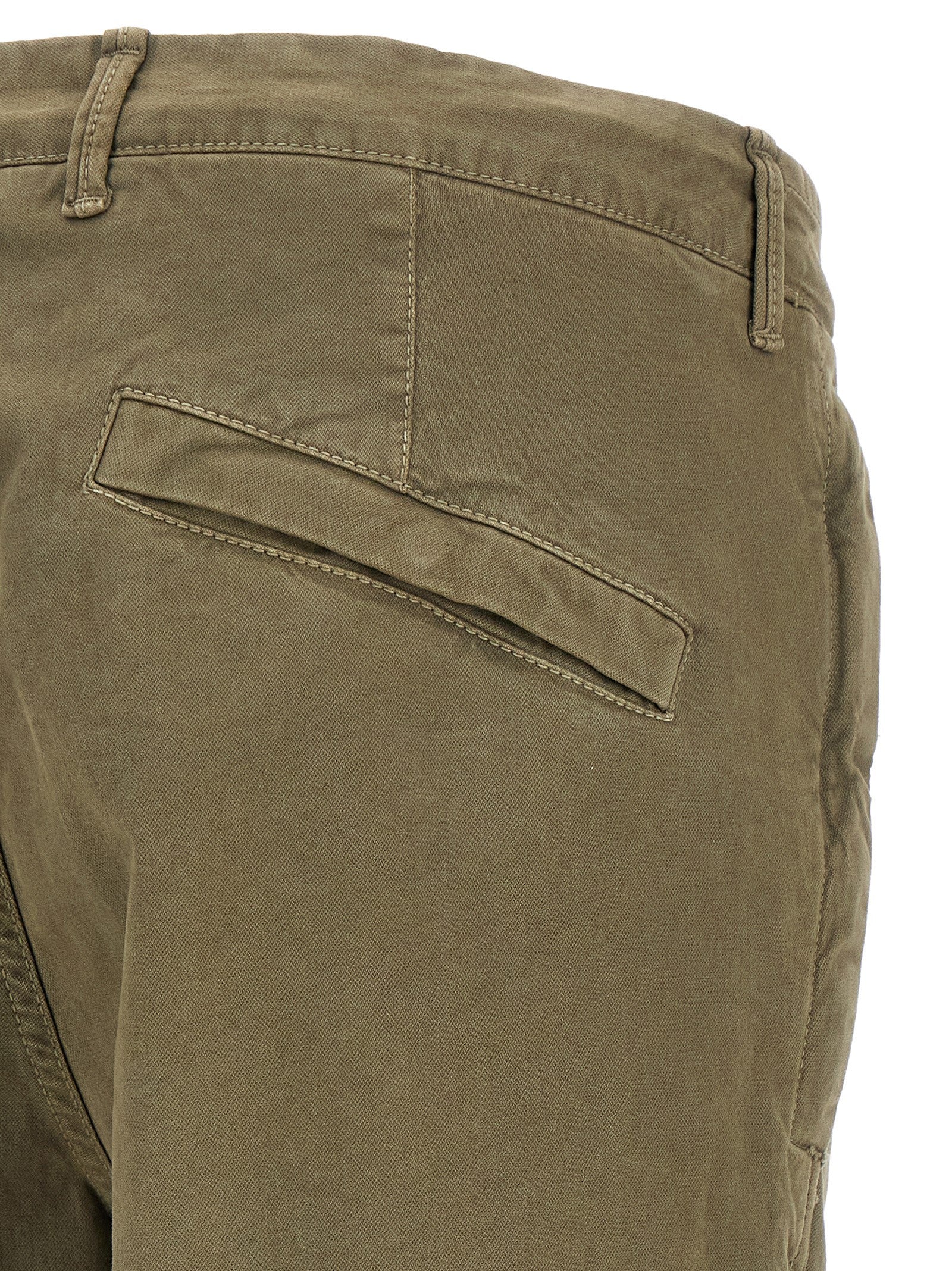 Bicolor Cotton Cargo Pants