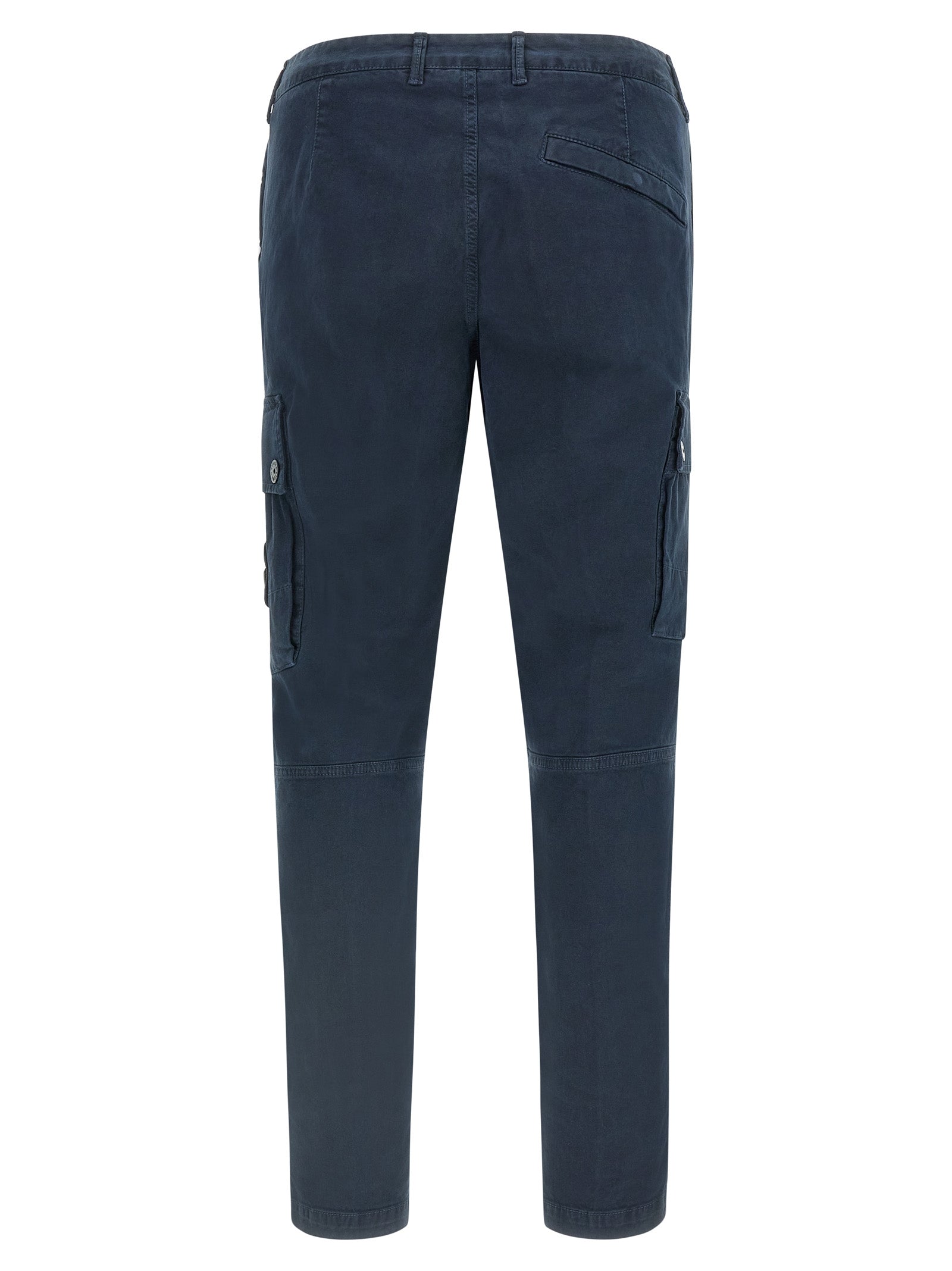 Blue Cotton Cargo Pants