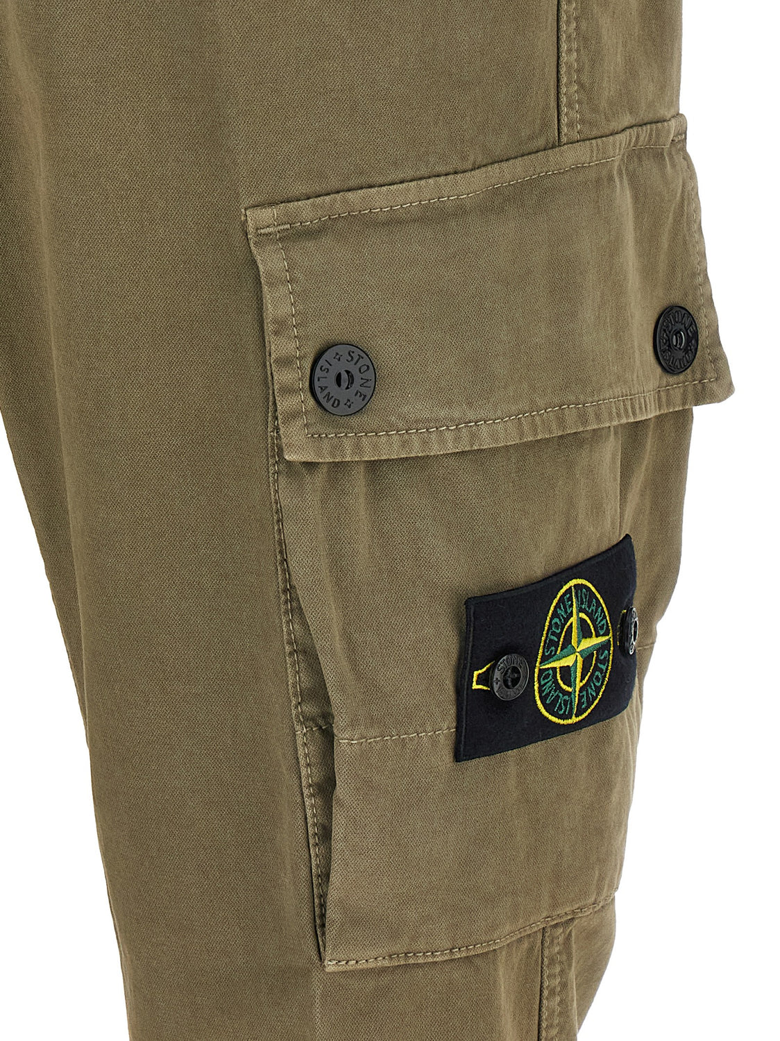 Bicolor Cotton Cargo Pants