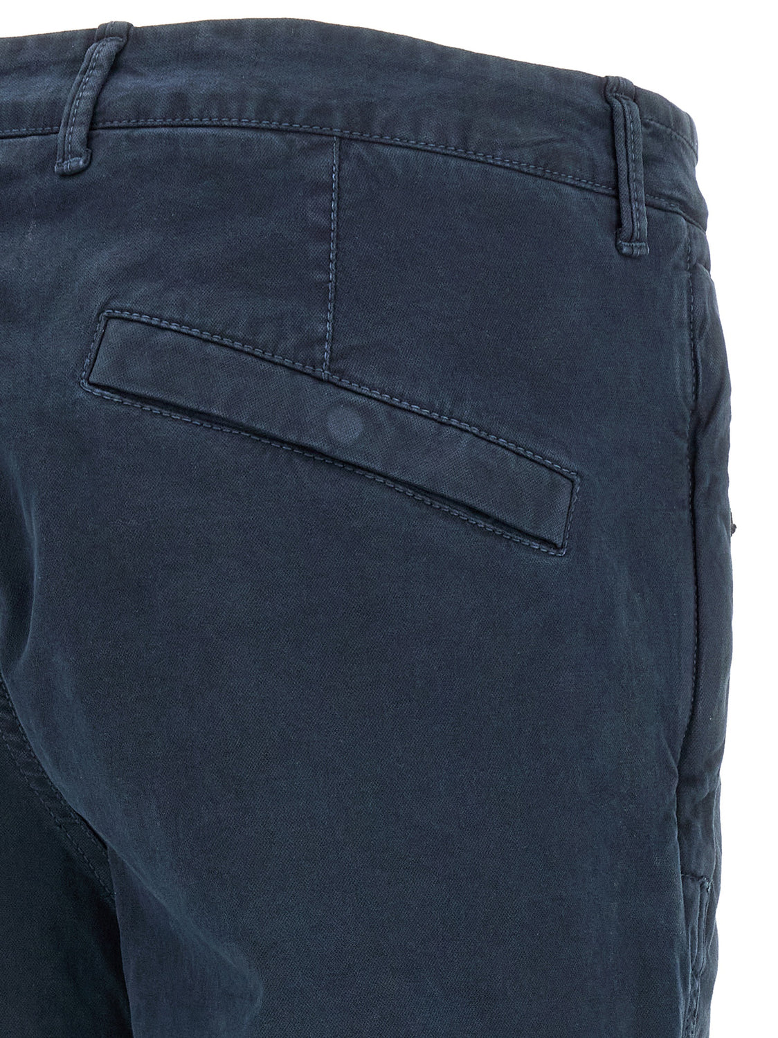 Blue Cotton Cargo Pants