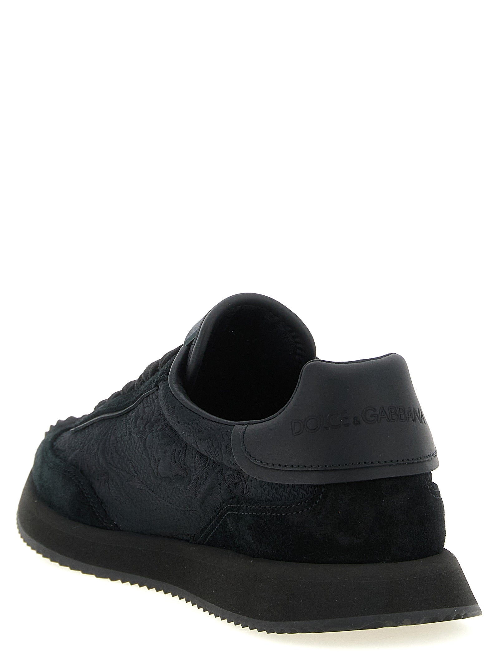Black Leather Athletic Sneakers
