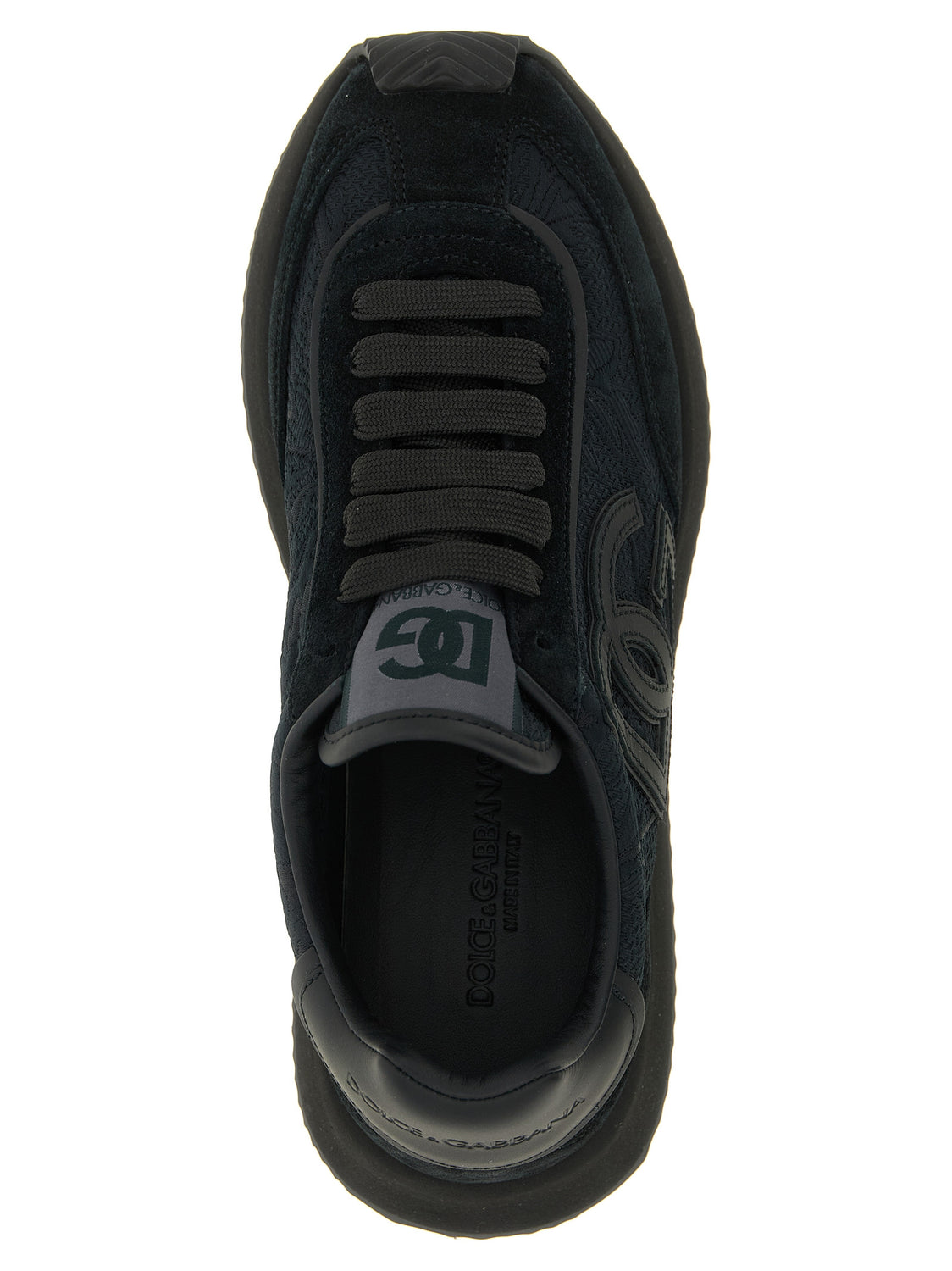 Black Leather Athletic Sneakers