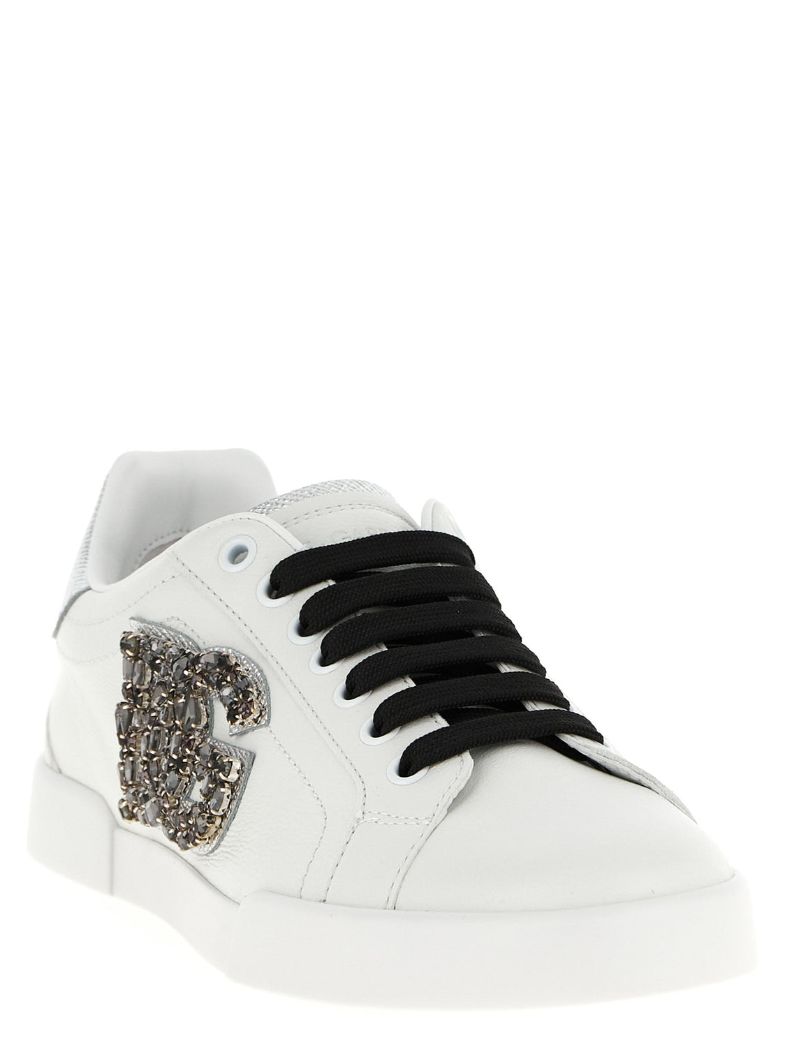 Silver Calfskin Low Top Sneakers