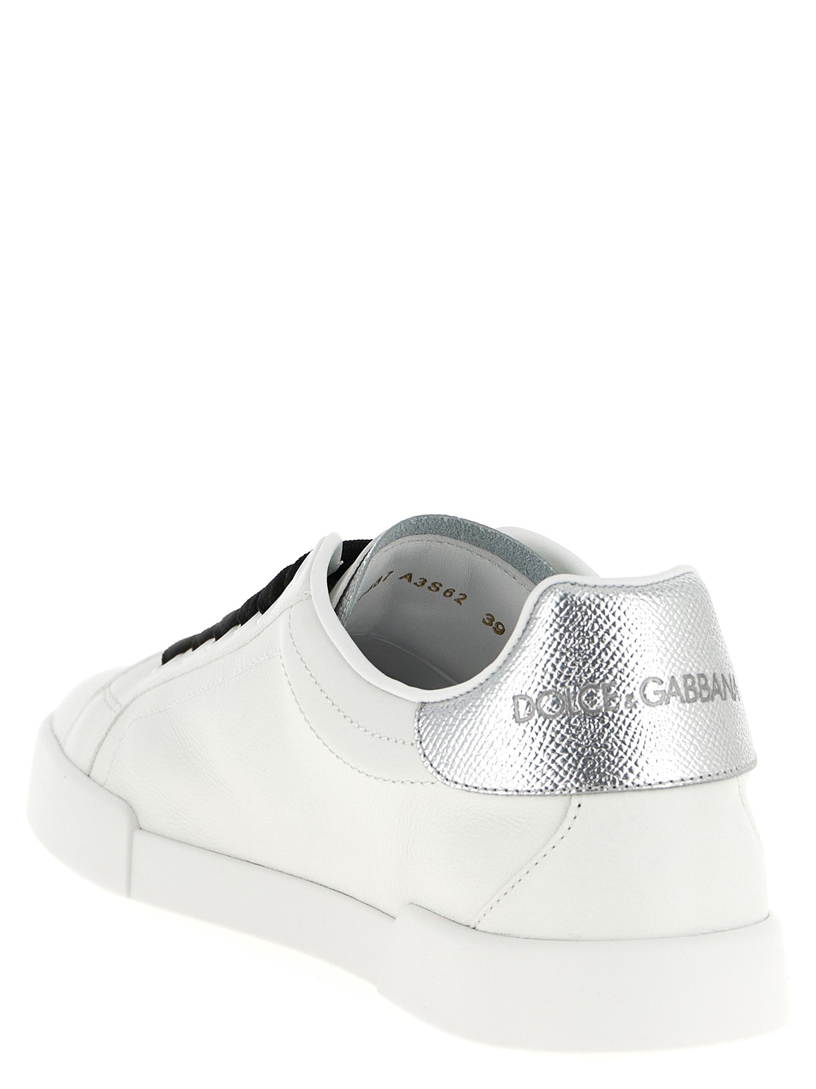 Silver Calfskin Low Top Sneakers