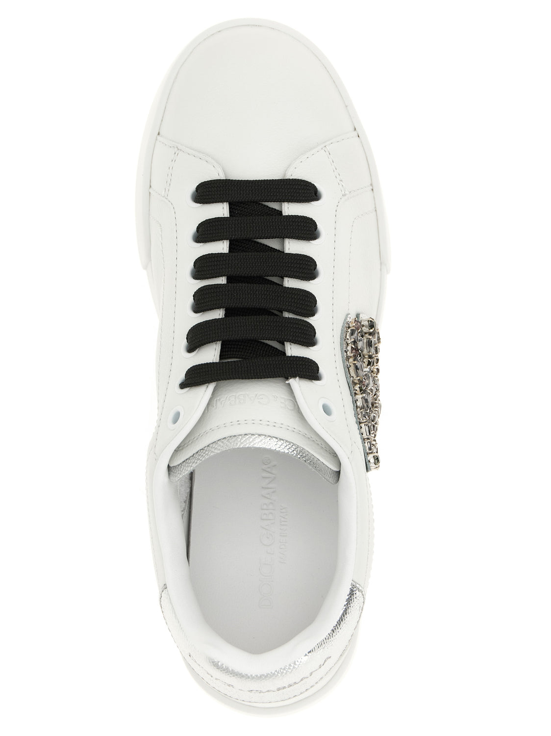 Silver Calfskin Low Top Sneakers