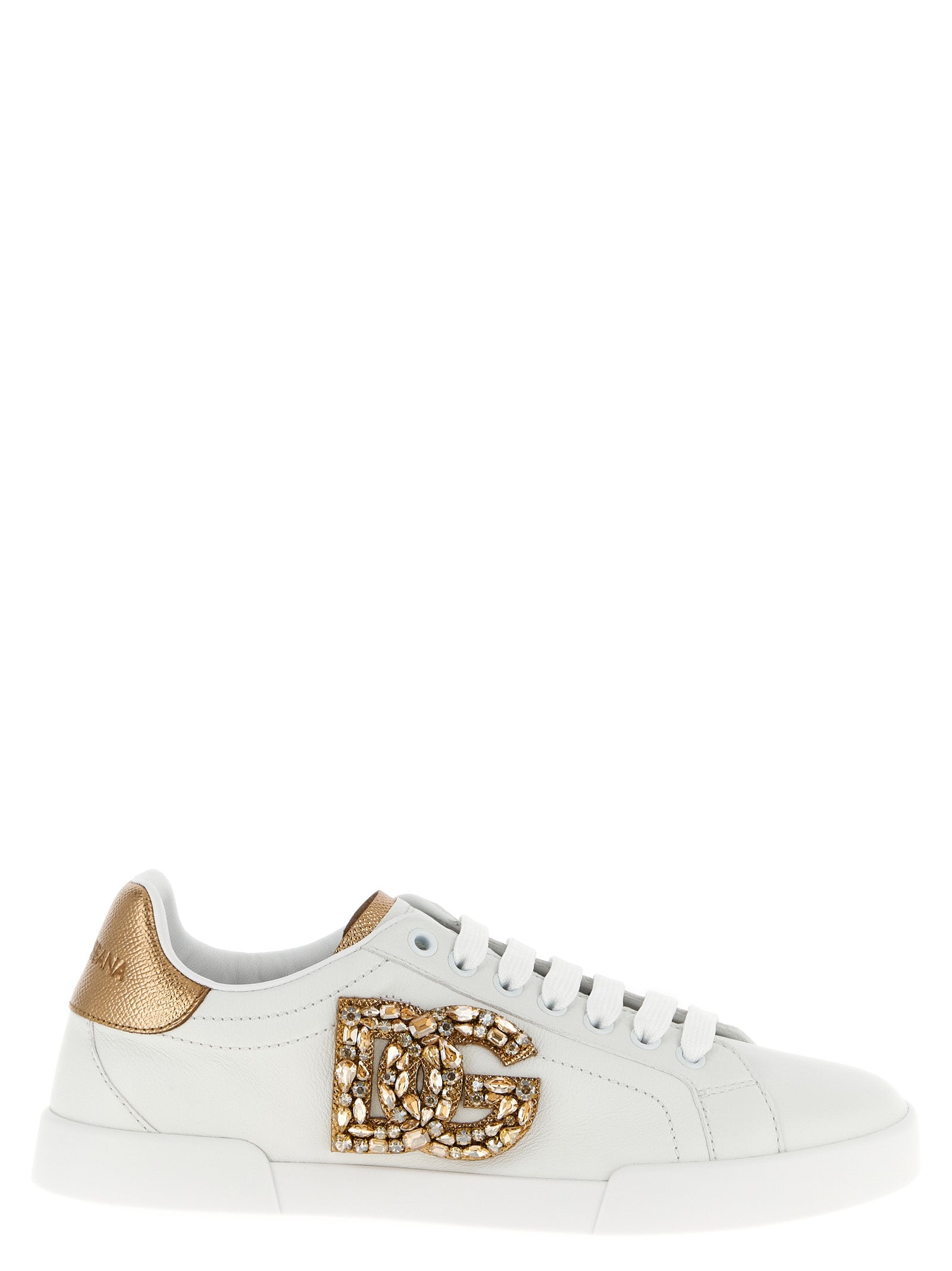 Gold Calfskin Low Top Sneakers