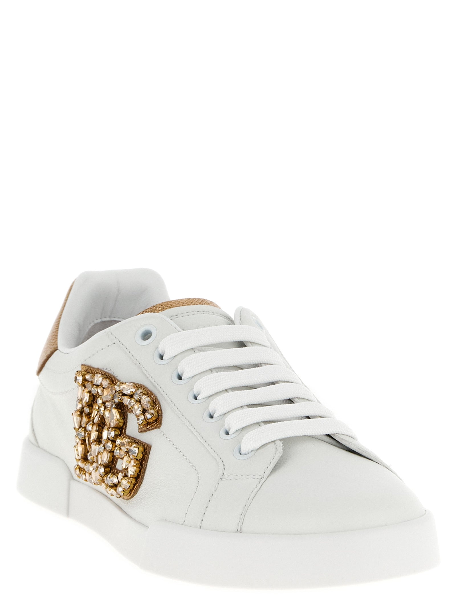 Gold Calfskin Low Top Sneakers