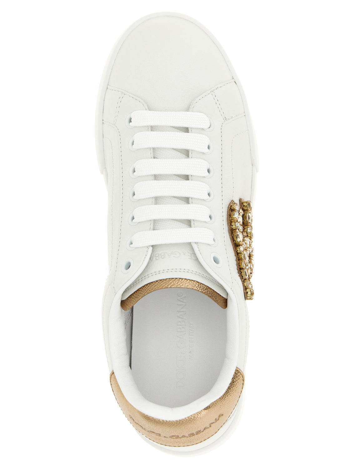 Gold Calfskin Low Top Sneakers