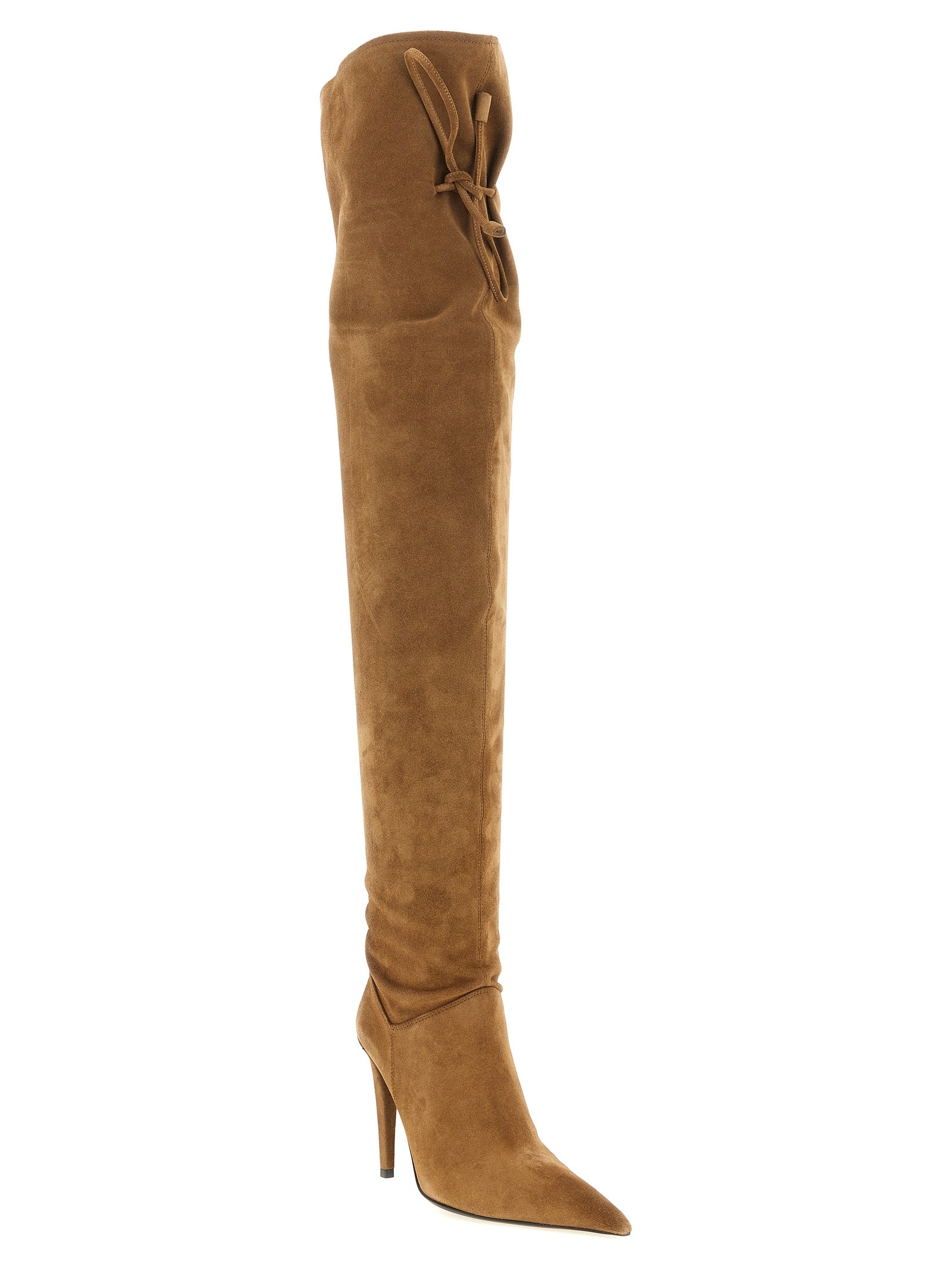 Brown Calfskin Over The Knee