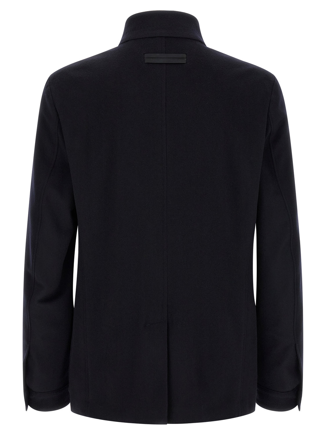Blue Cashmere Full-Length Jacket