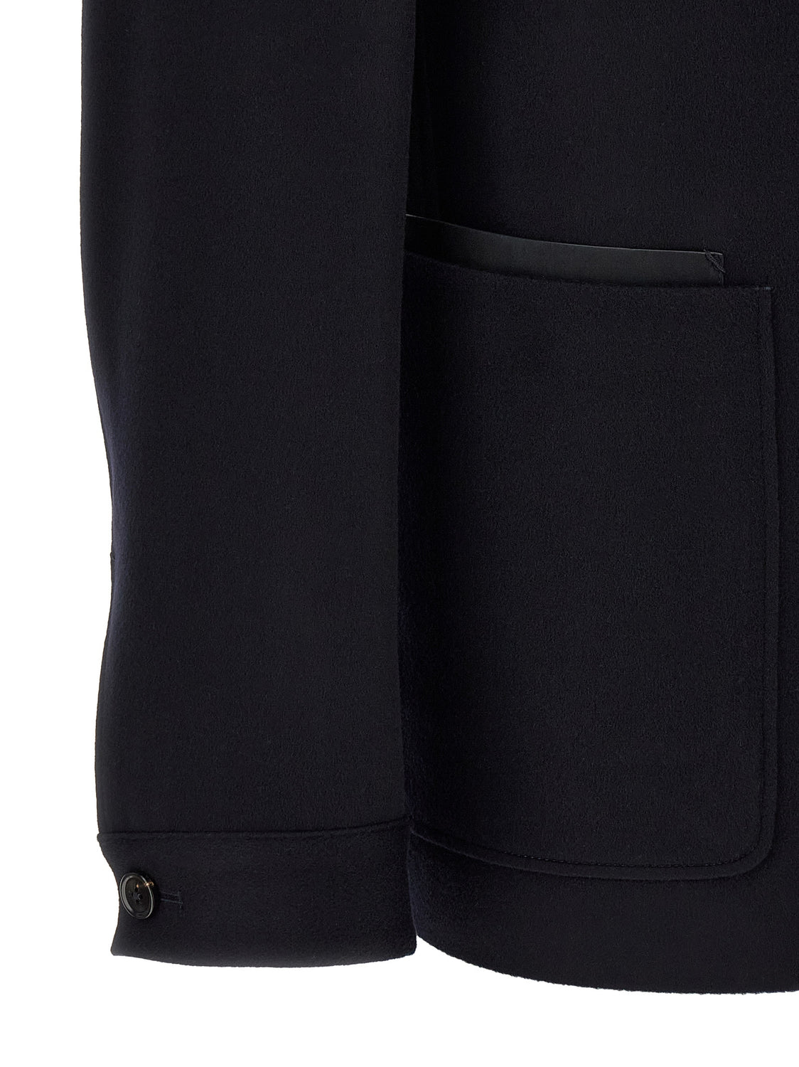 Blue Cashmere Full-Length Jacket
