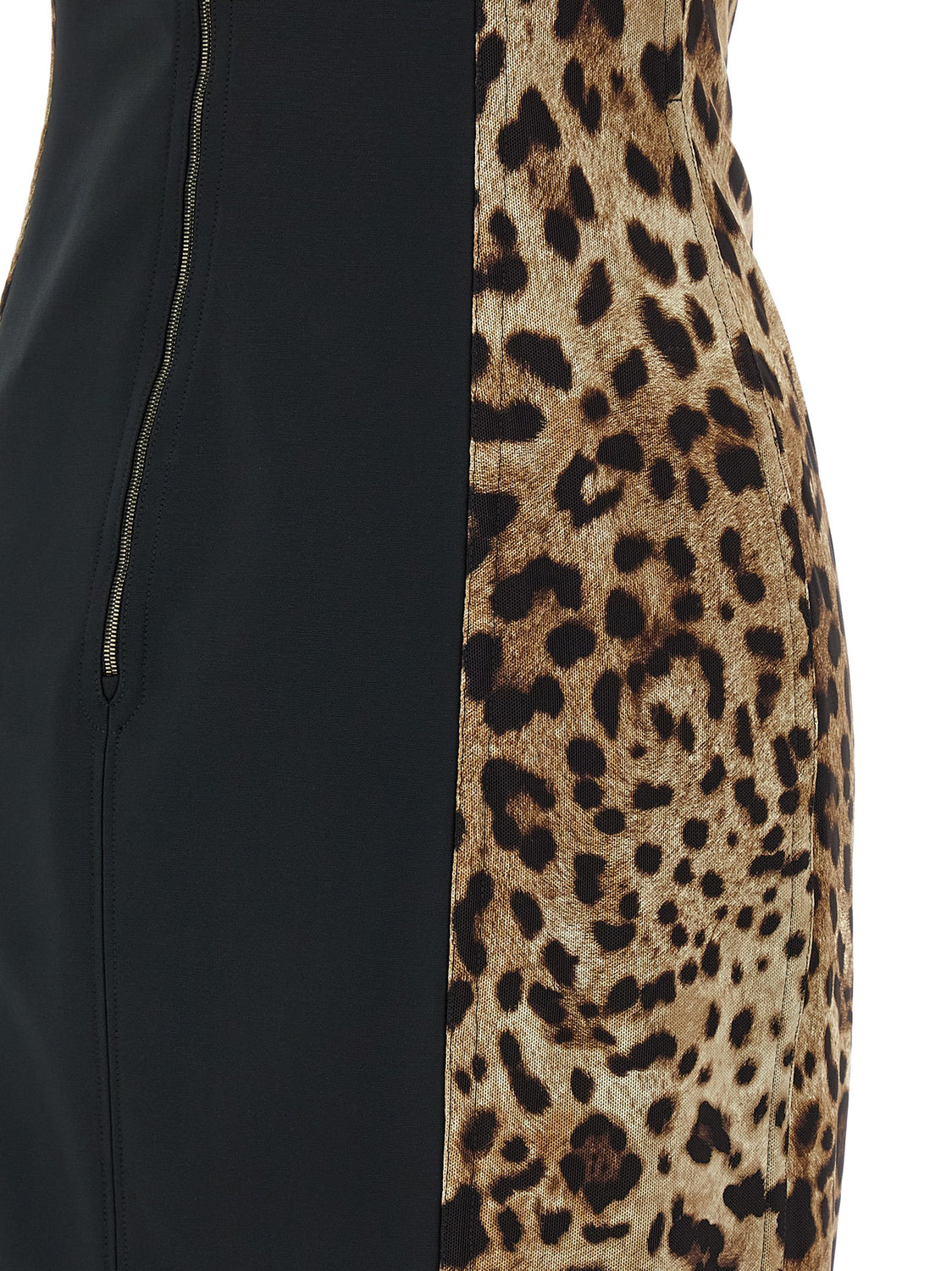 Brown Polyamide Midi Dress