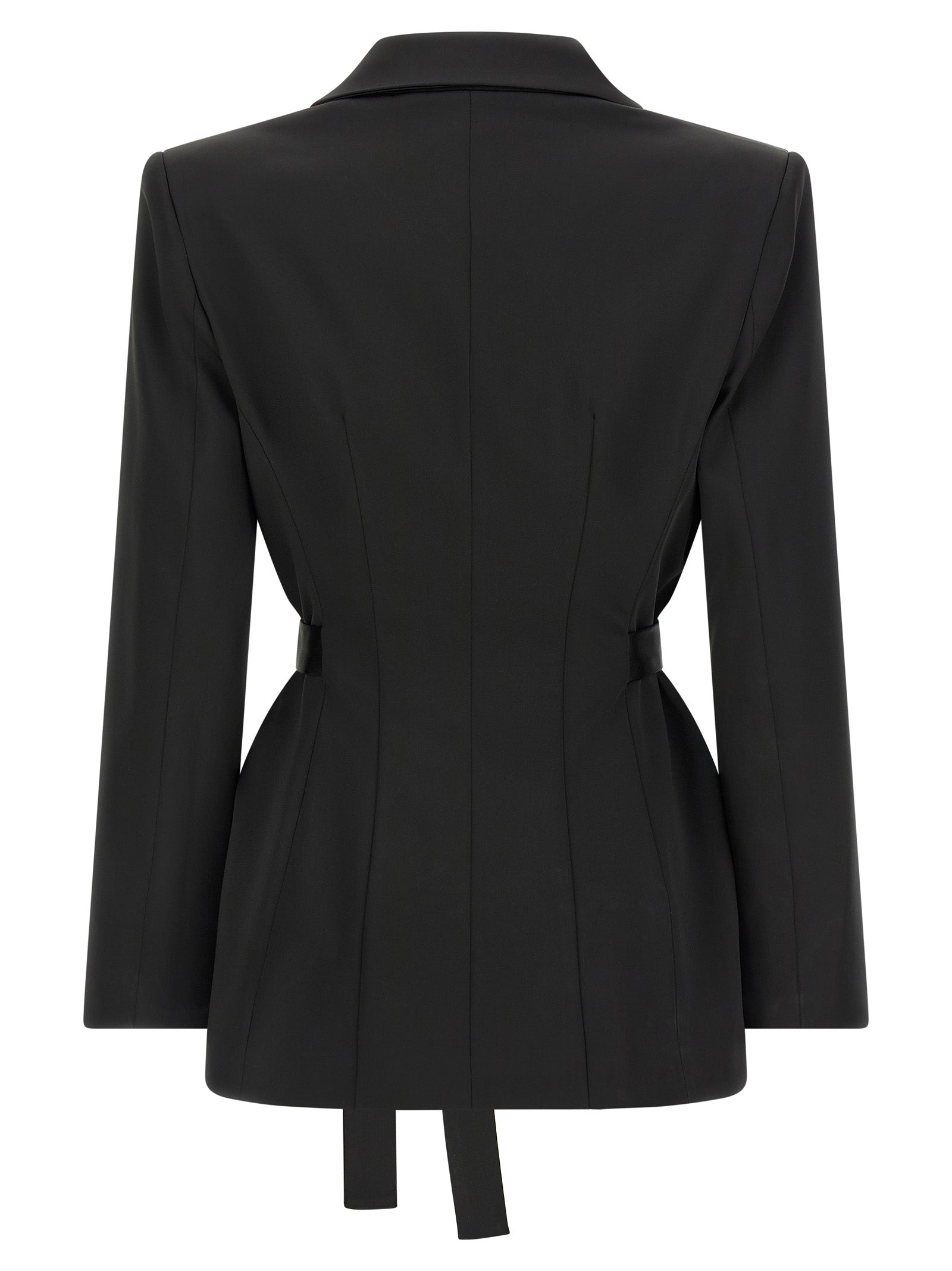 Black Polyester Blazer