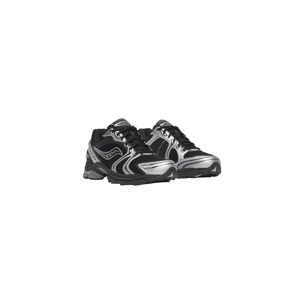 Black Synthetic Athletic Sneakers