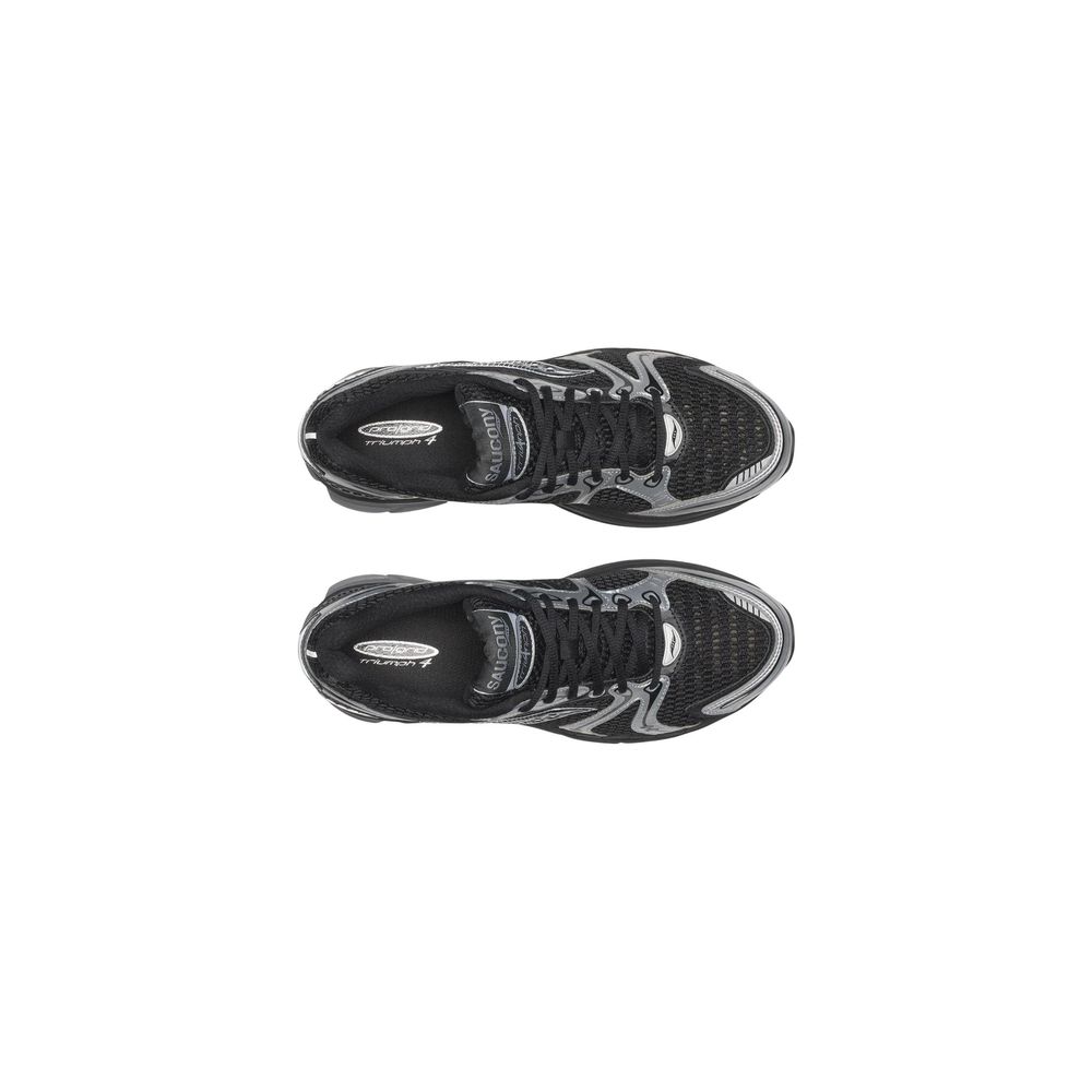 Black Synthetic Athletic Sneakers
