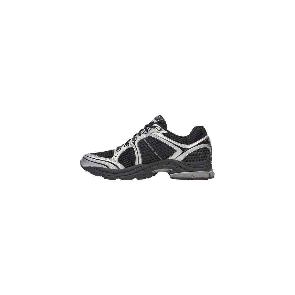 Black Synthetic Athletic Sneakers