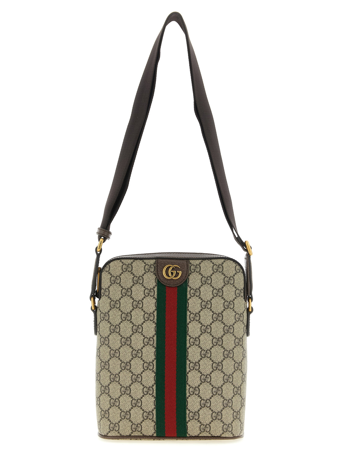 Beige Polyethylene Crossbody Bag