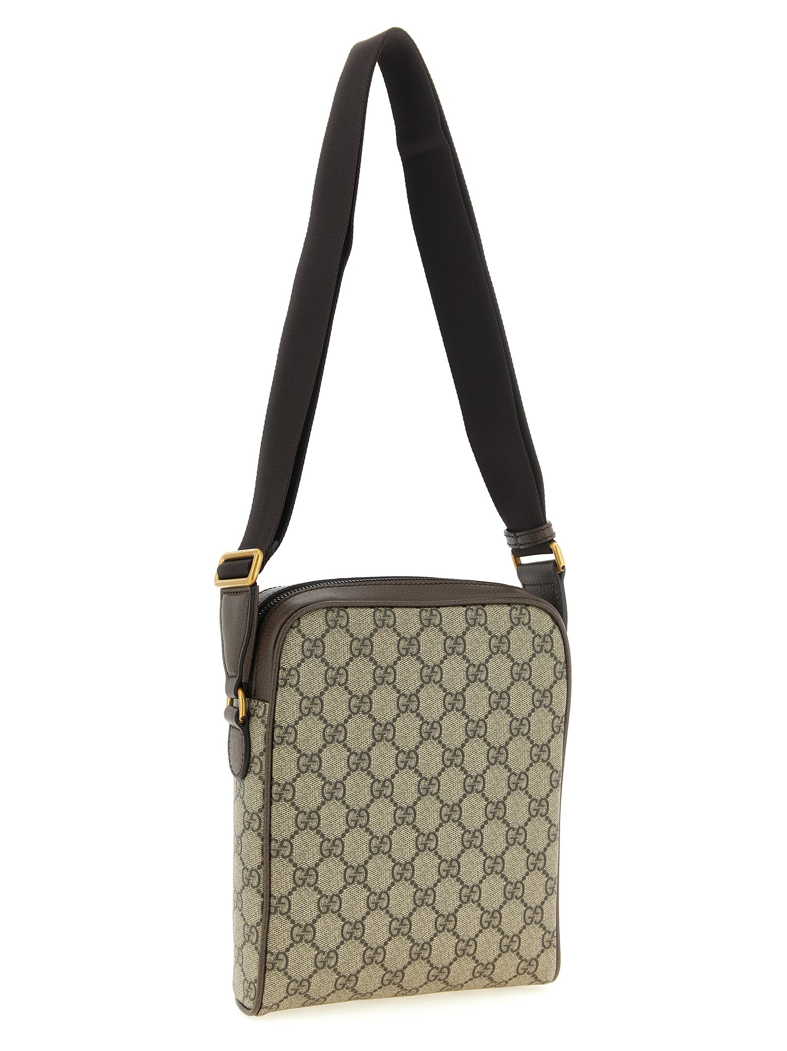 Beige Polyethylene Crossbody Bag