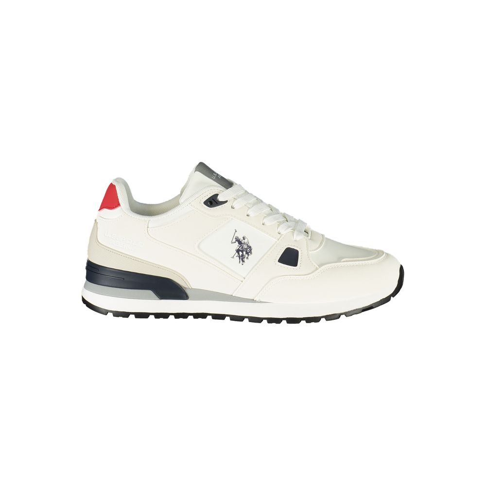 White Polyurethane Mens Sneaker