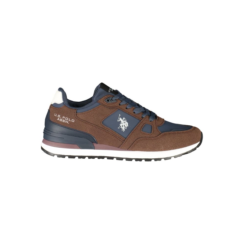 Brown Polyurethane Men's Sneaker