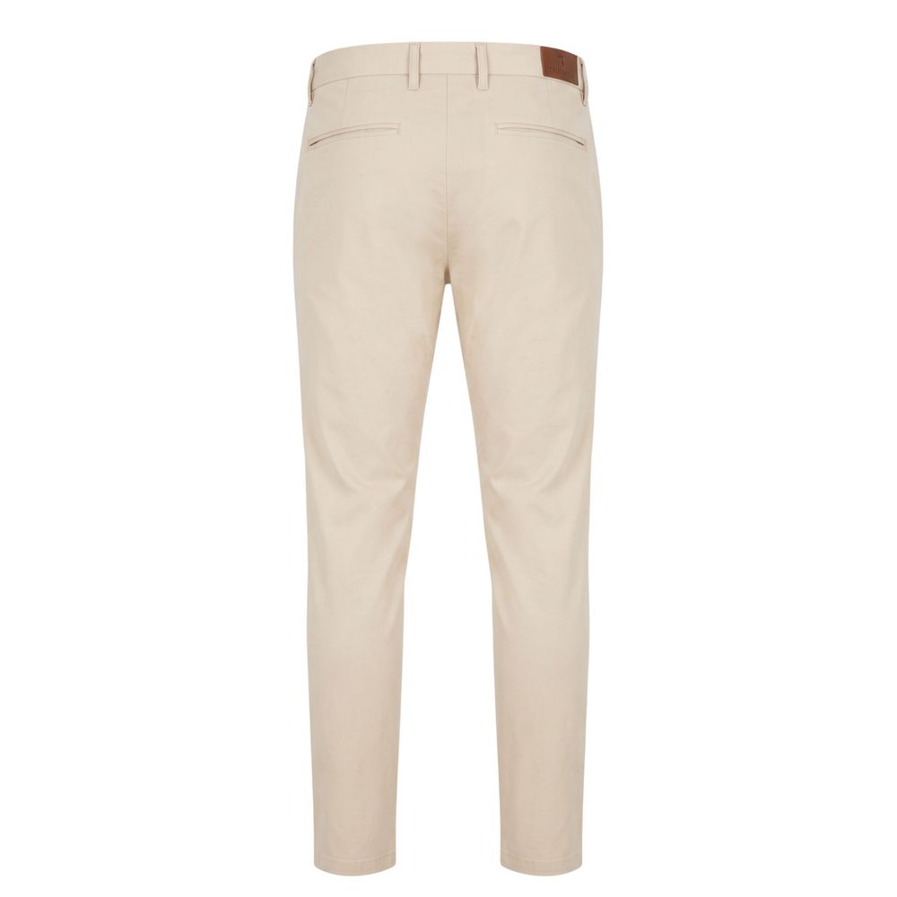 Beige Cotton Men Pants