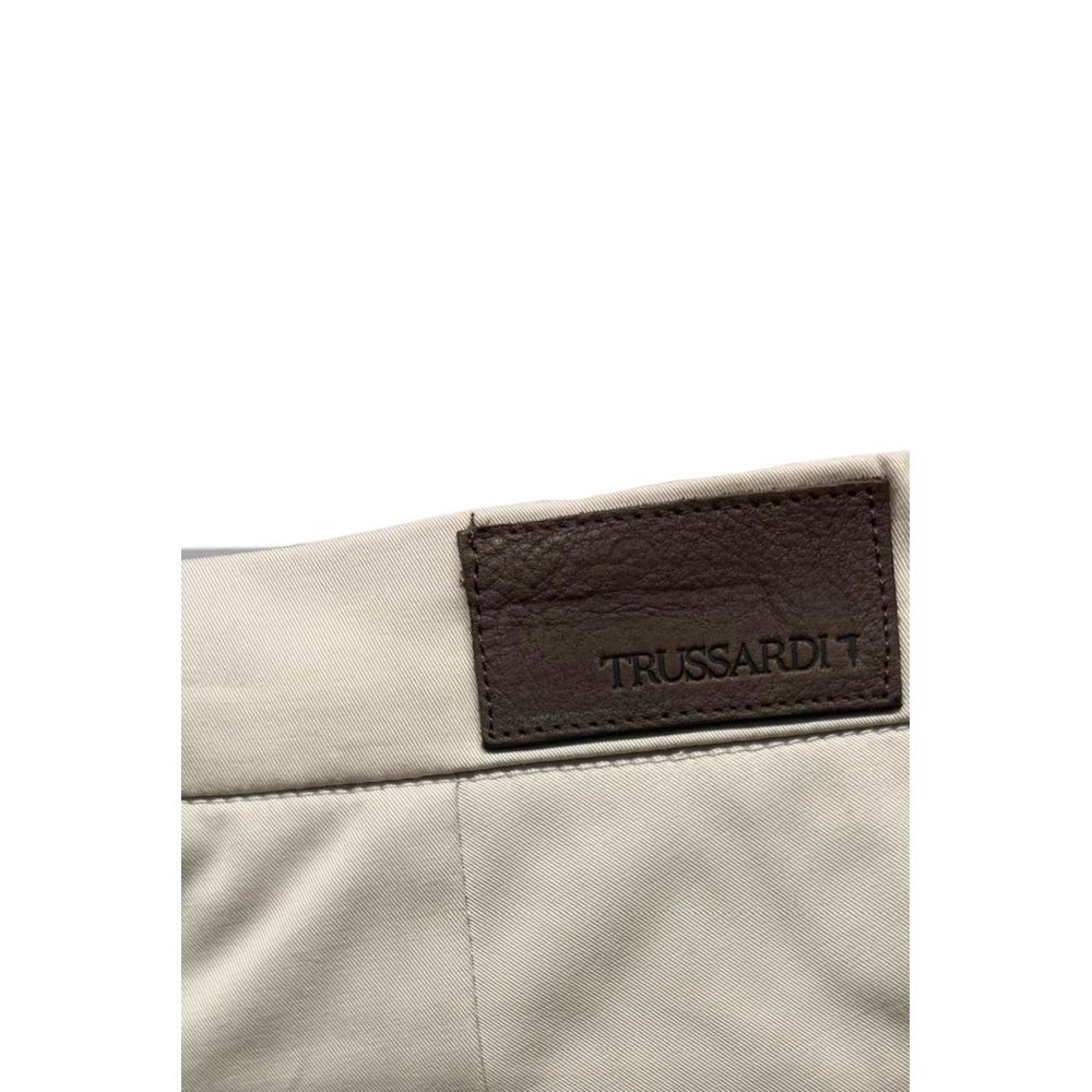 Beige Cotton Men Pants