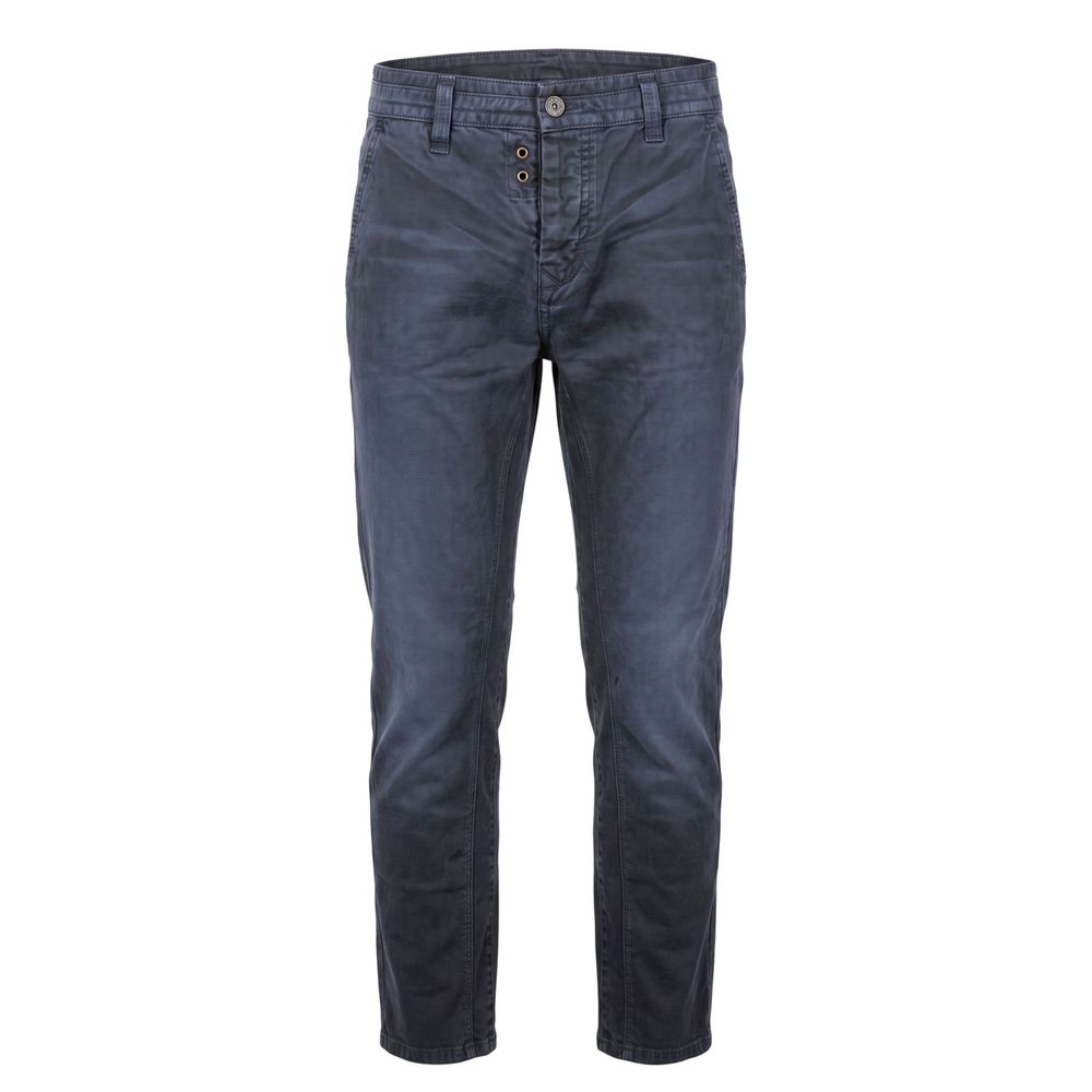 Blue Cotton Men Pant